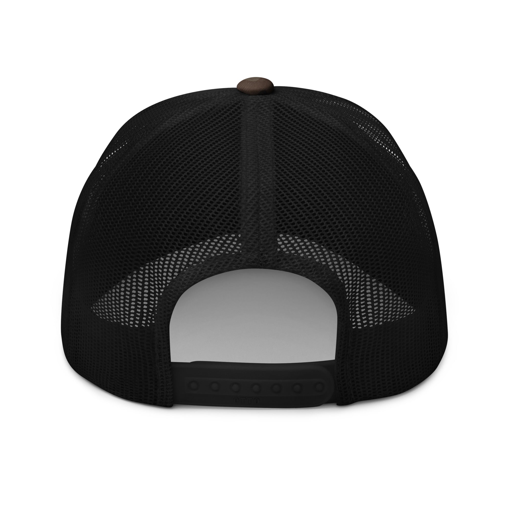 AD Camouflage Trucker Hat Black Logo