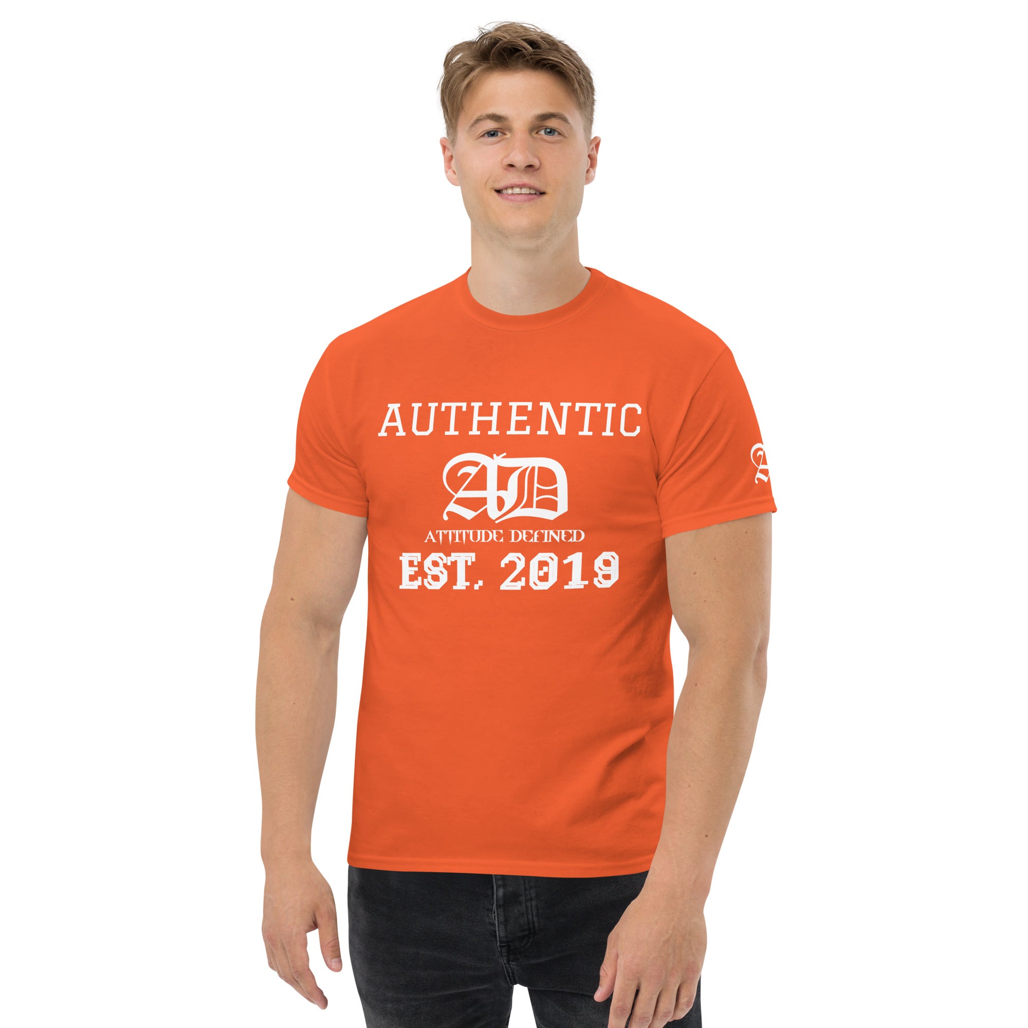 AD Mens T-Shirt White Logo