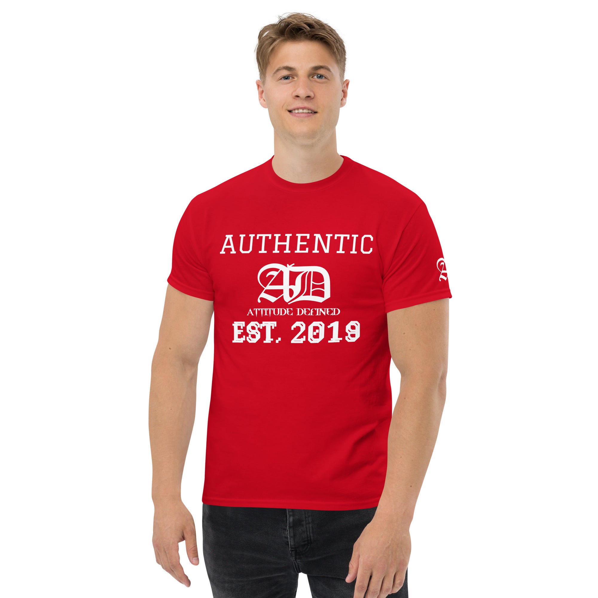 AD Mens T-Shirt White Logo