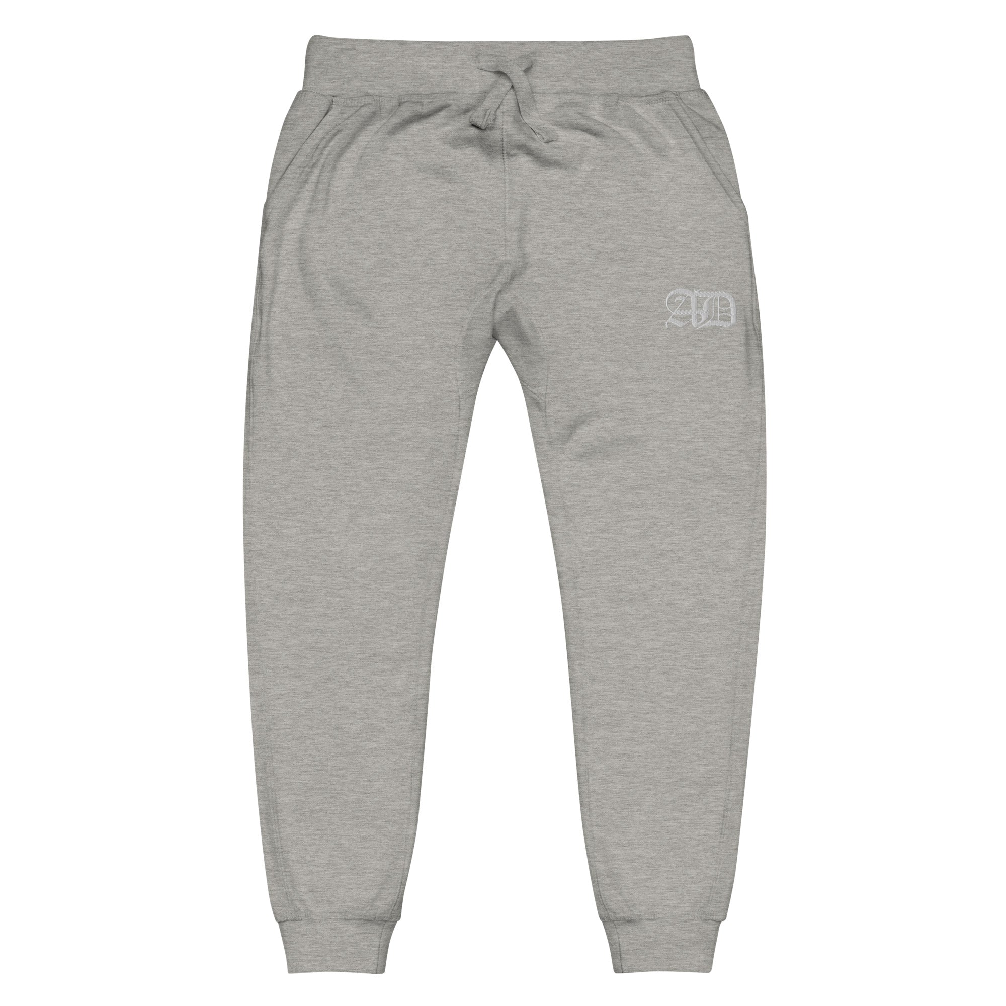 AD Embroider Fleece Sweatpants White Logo