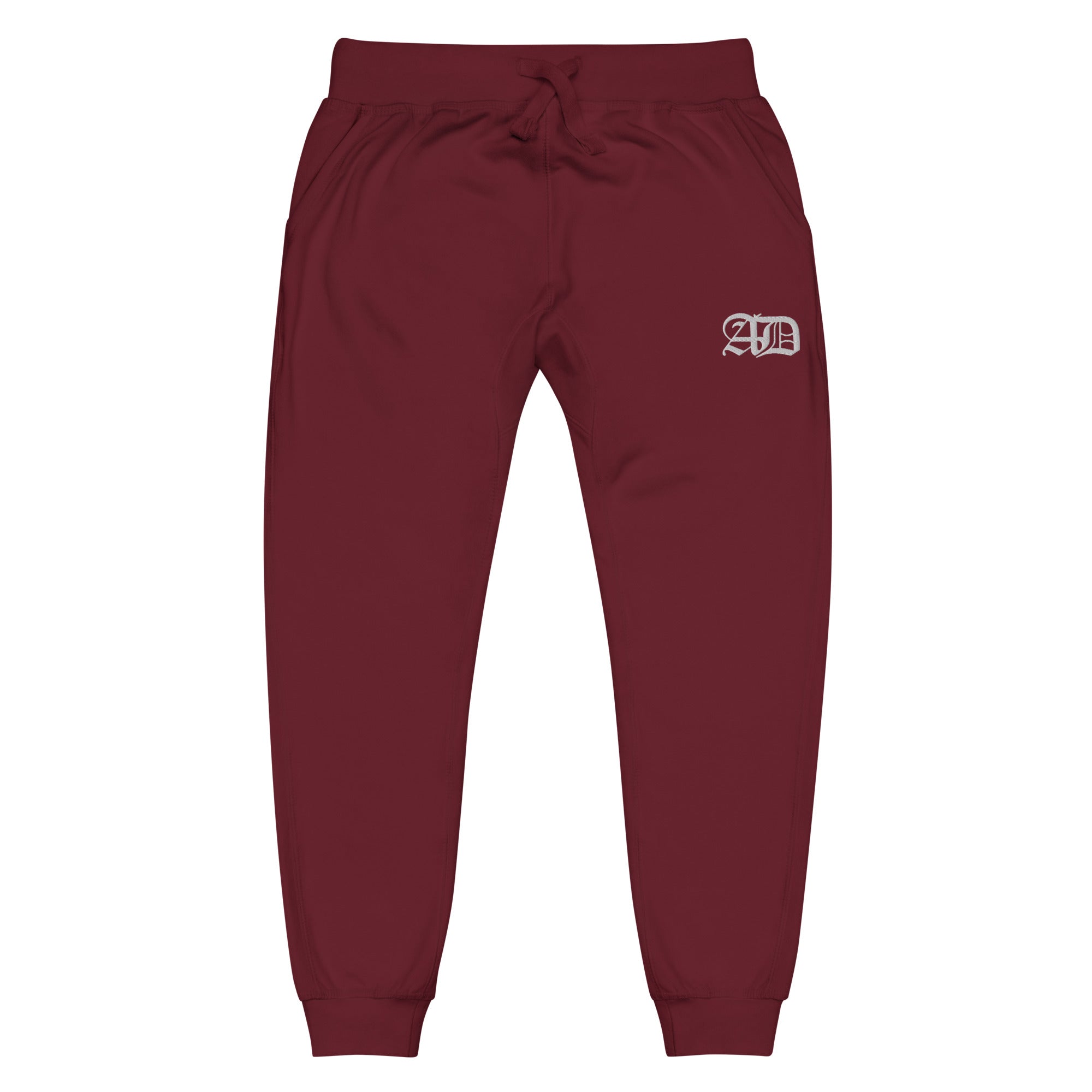 AD Embroider Fleece Sweatpants White Logo