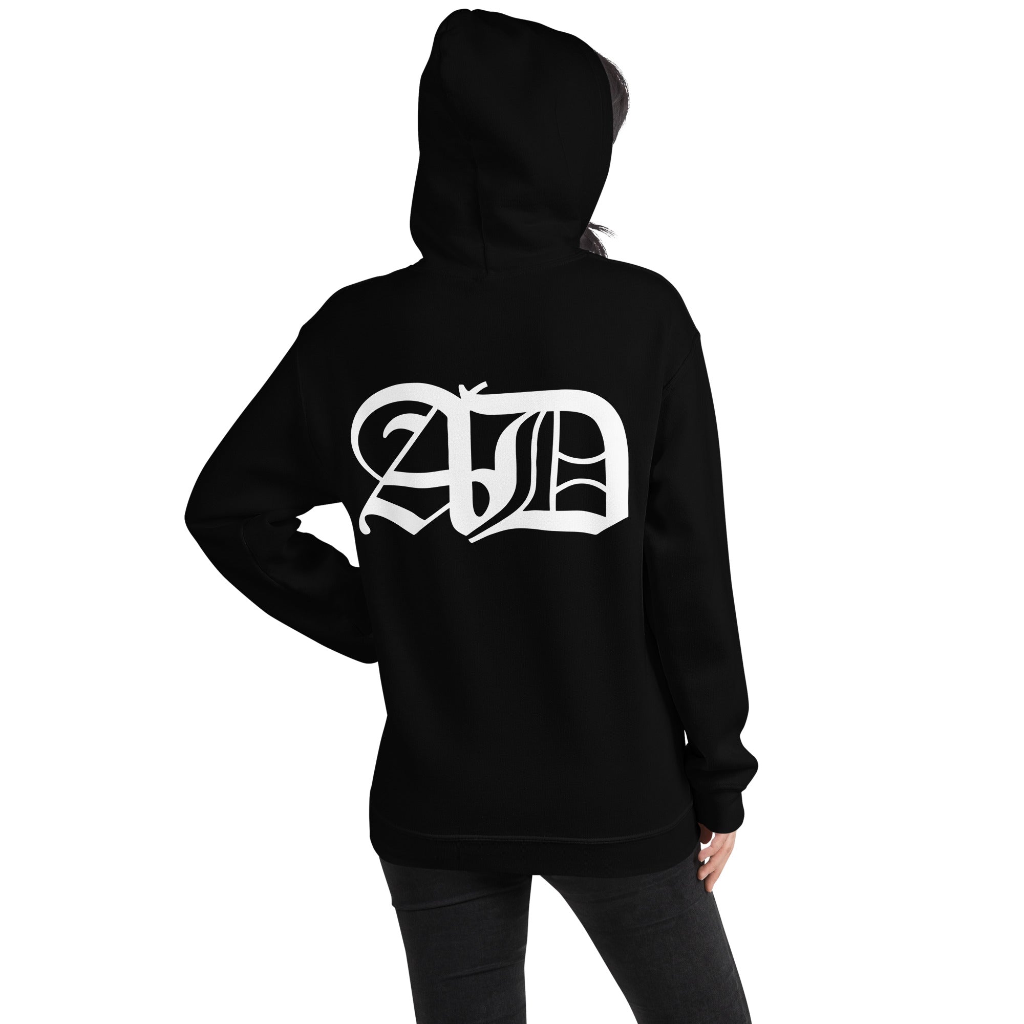 AD Womens Hoodie White Logo