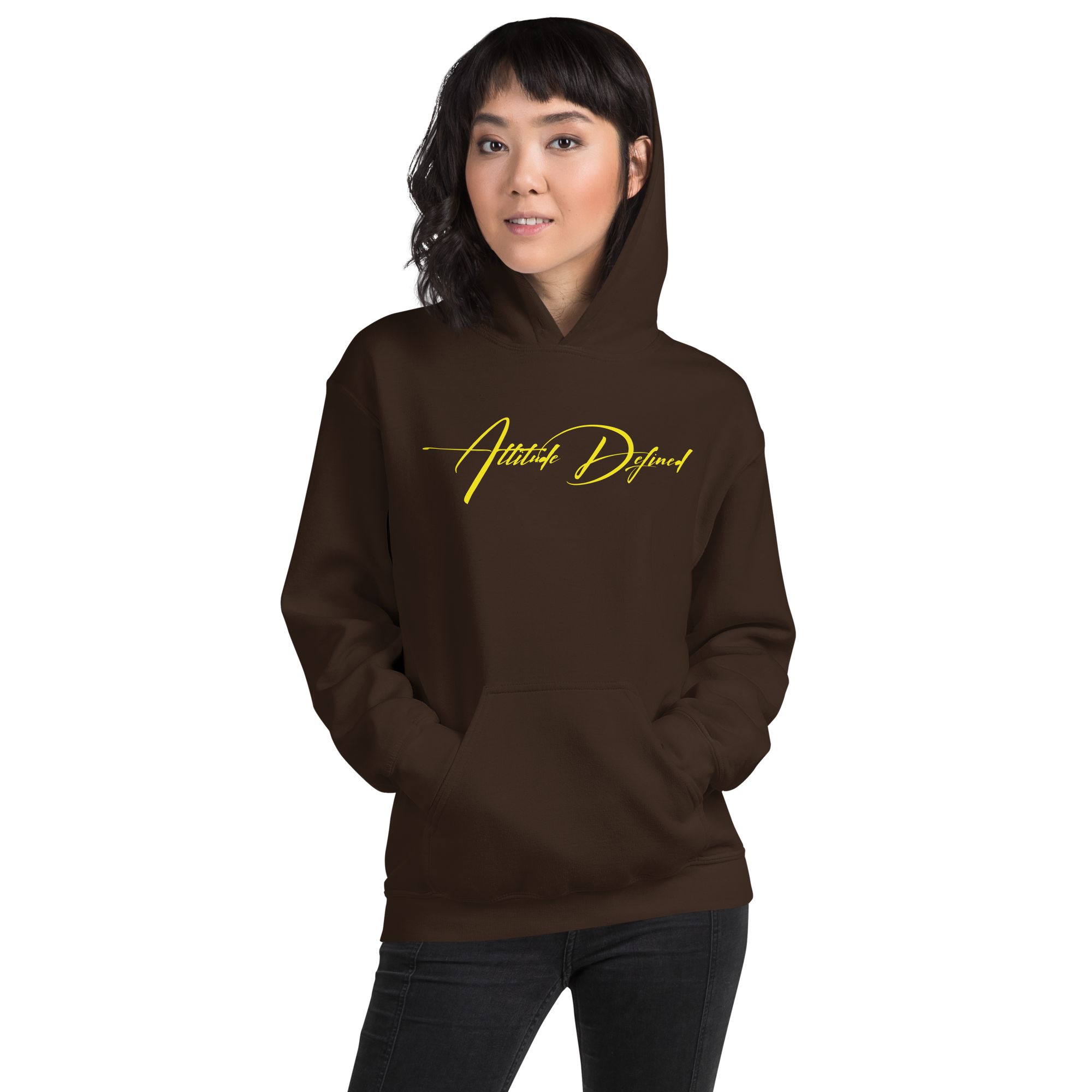 AD Unisex Signature Hoodie Yellow Logo