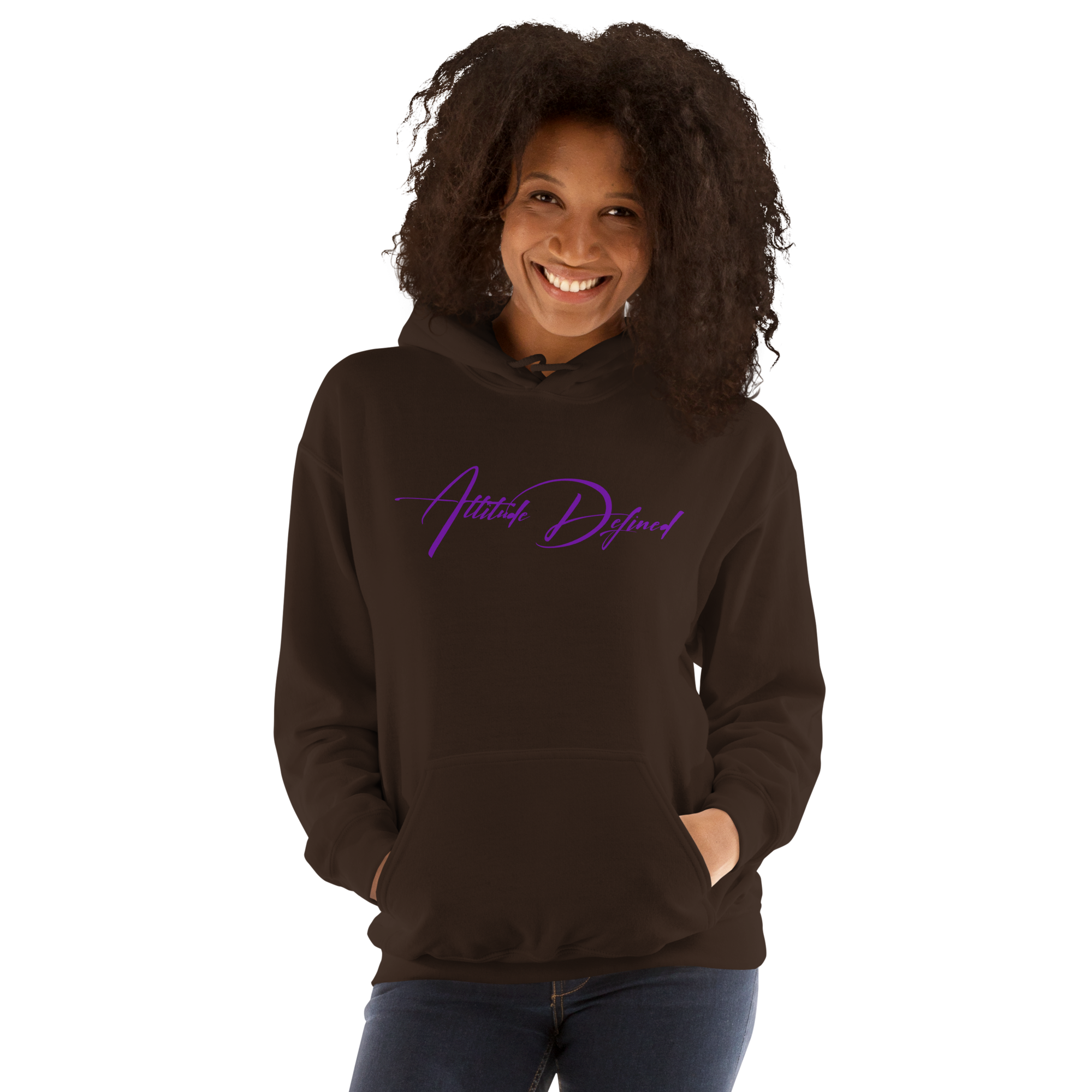 AD Unisex Signature Hoodie Purple Logo