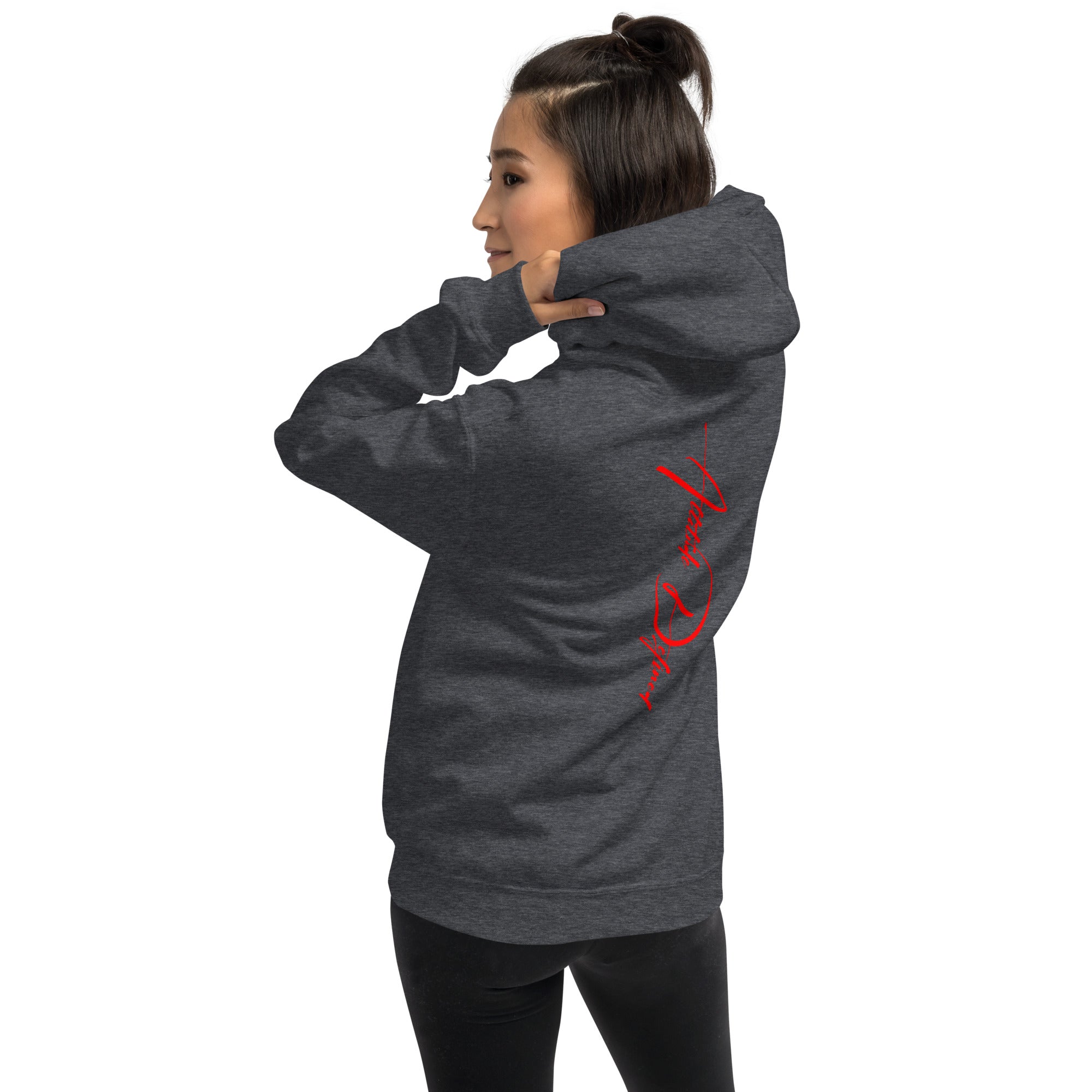 AD Unisex Signature Hoodie Red Logo