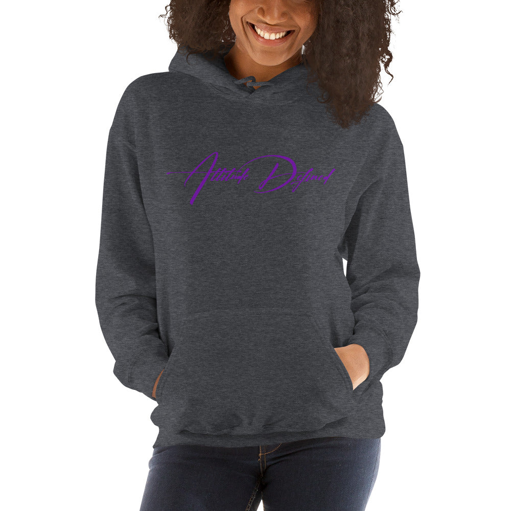 AD Unisex Signature Hoodie Purple Logo