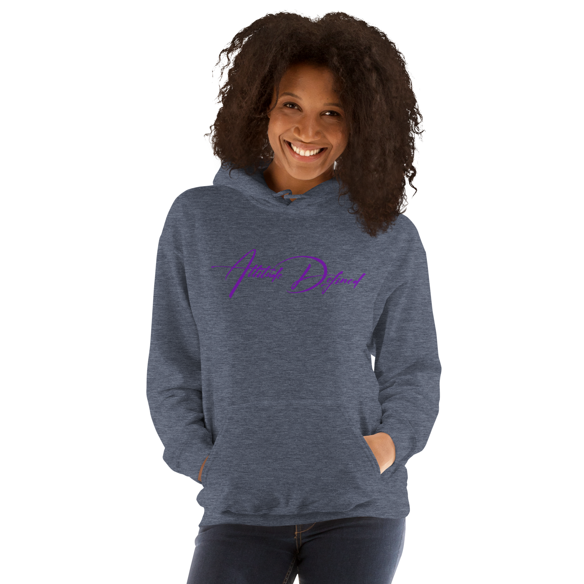 AD Unisex Signature Hoodie Purple Logo