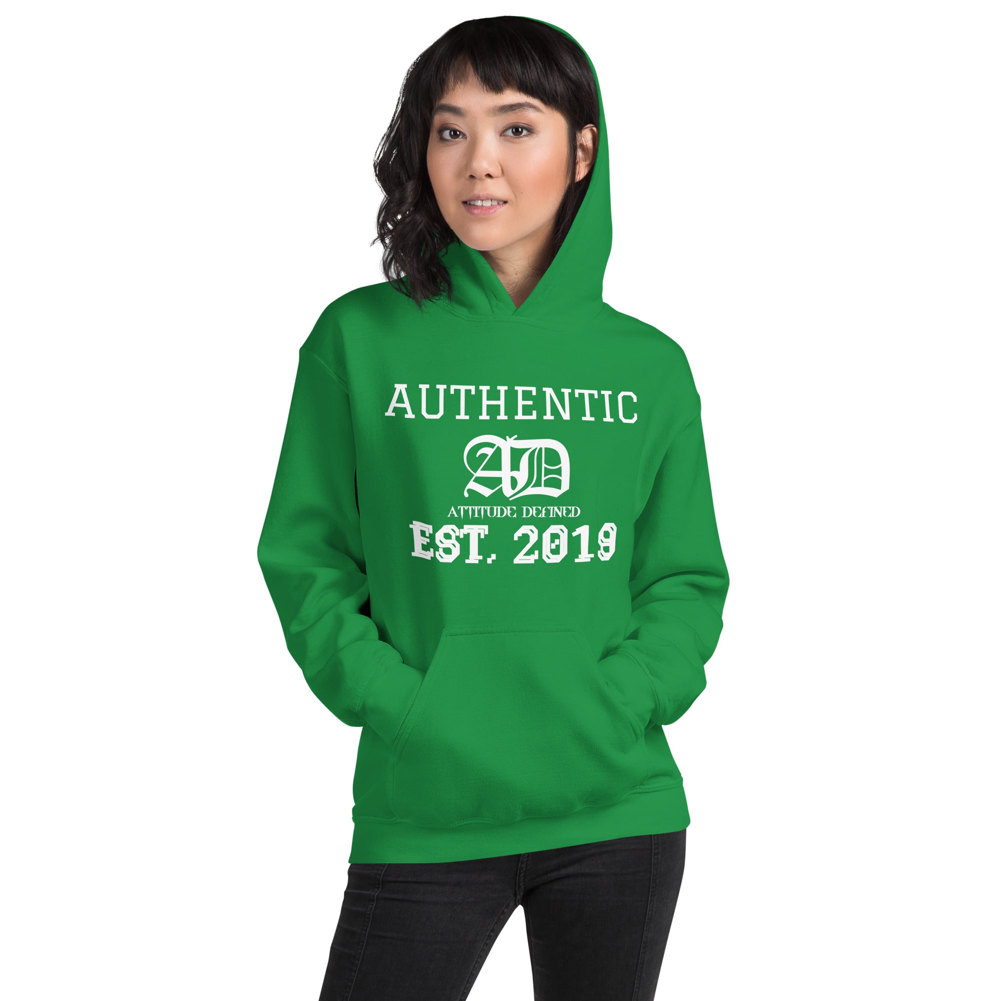 AD Womens Hoodie White Logo