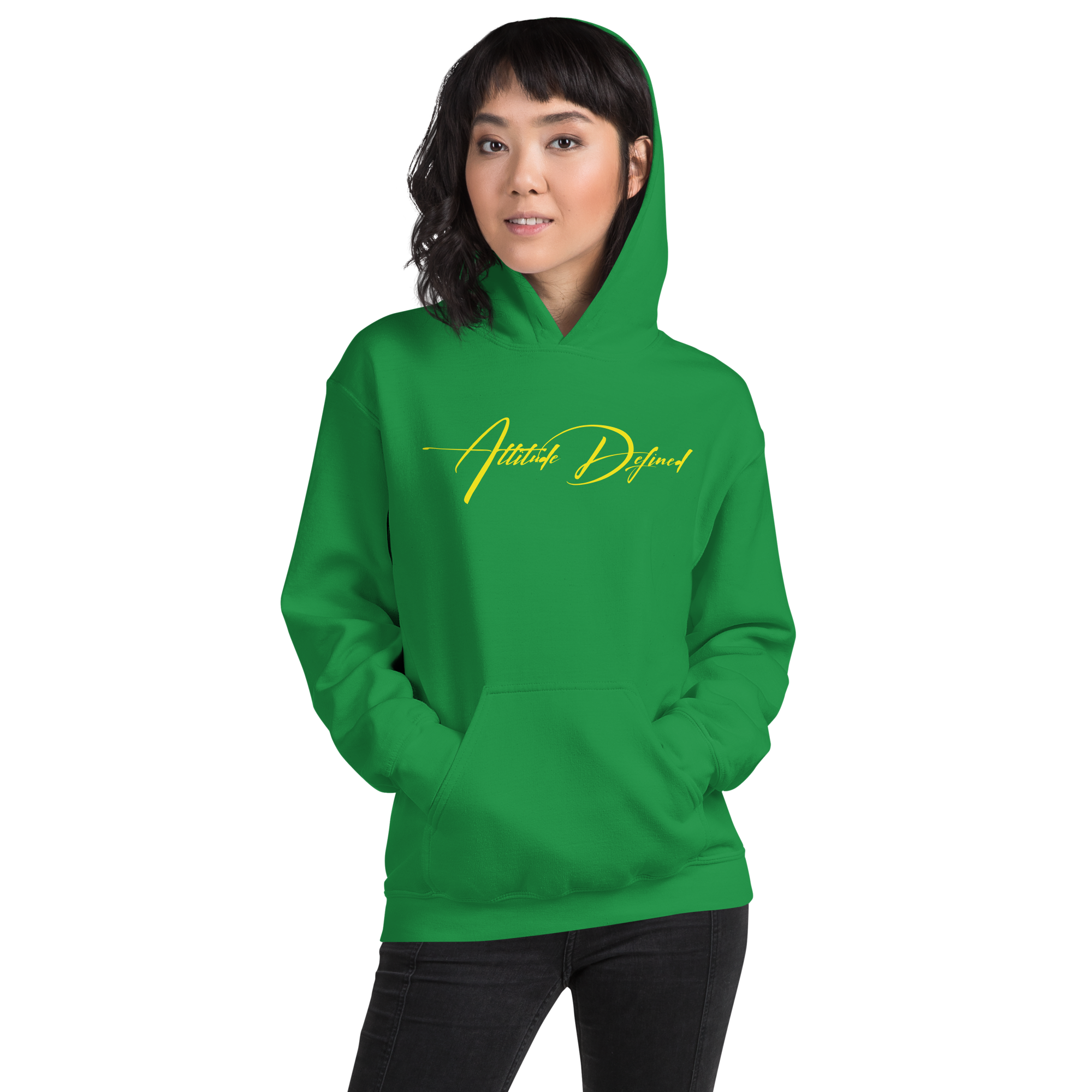 AD Unisex Signature Hoodie Yellow Logo