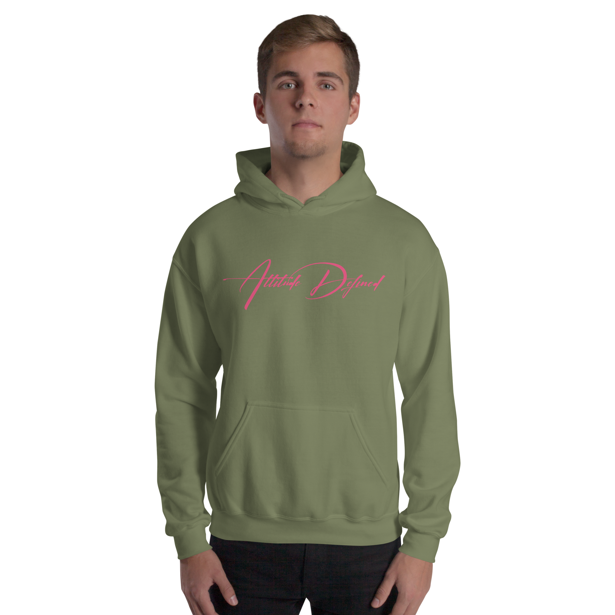 AD Unisex Signature Hoodie Pink Logo