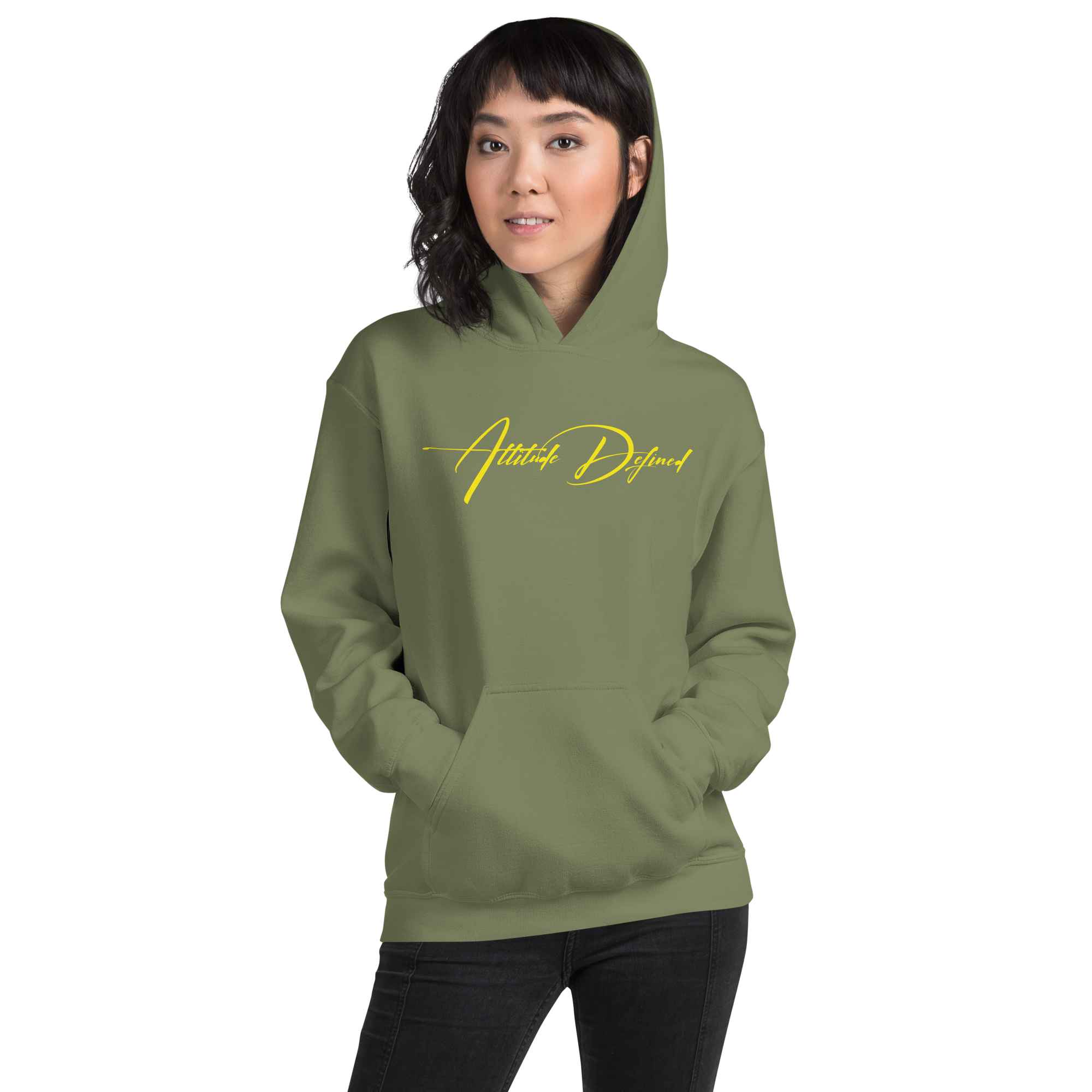 AD Unisex Signature Hoodie Yellow Logo