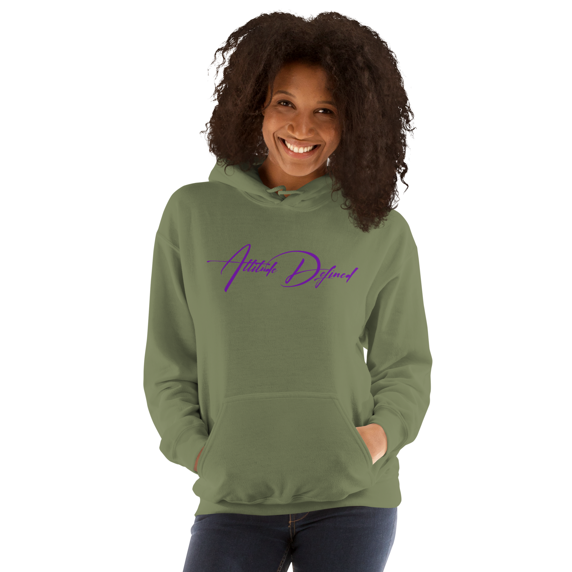 AD Unisex Signature Hoodie Purple Logo