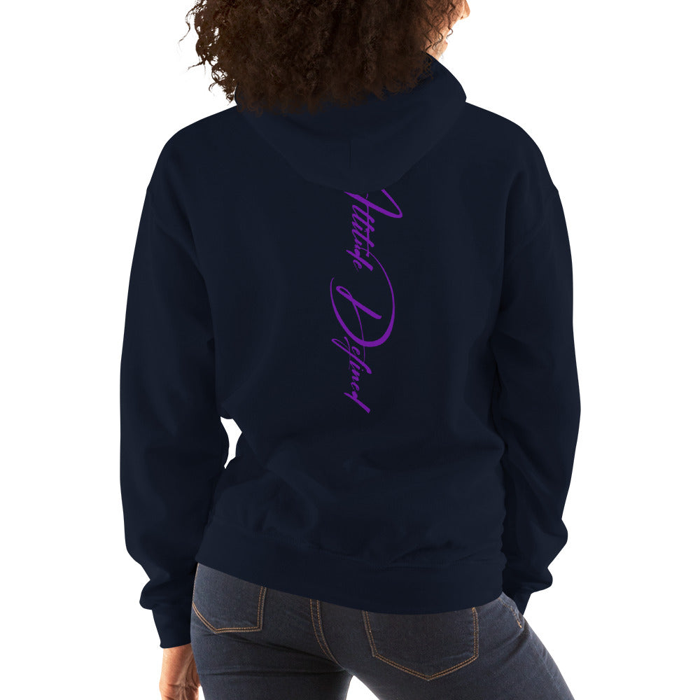 AD Unisex Signature Hoodie Purple Logo