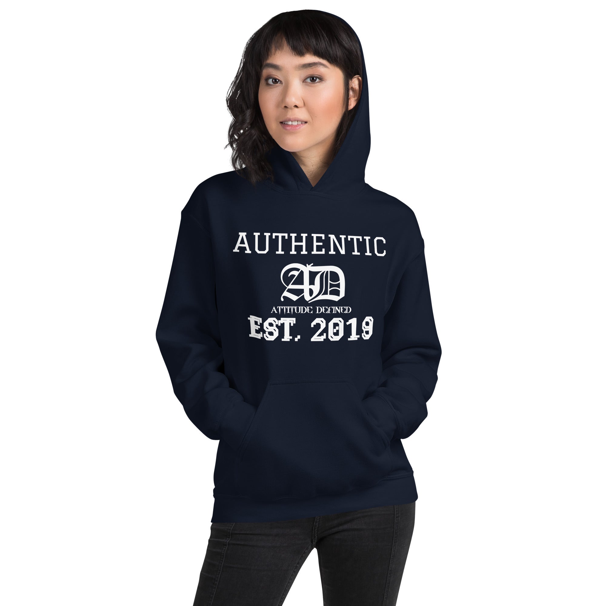 AD Womens Hoodie White Logo