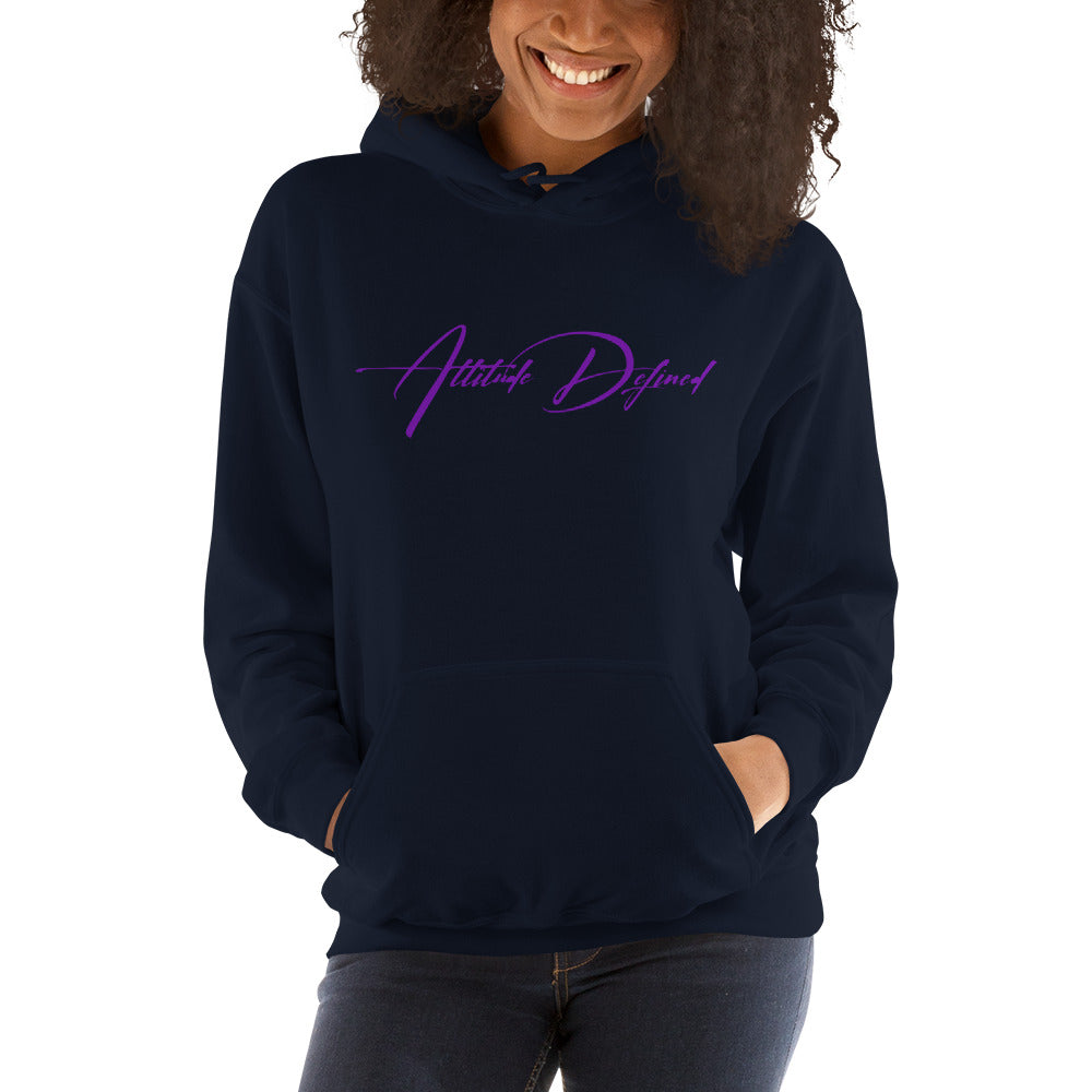 AD Unisex Signature Hoodie Purple Logo