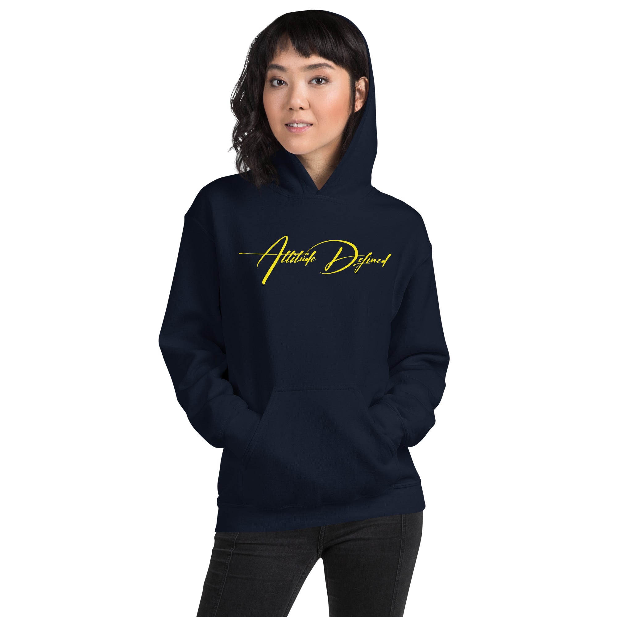 AD Unisex Signature Hoodie Yellow Logo