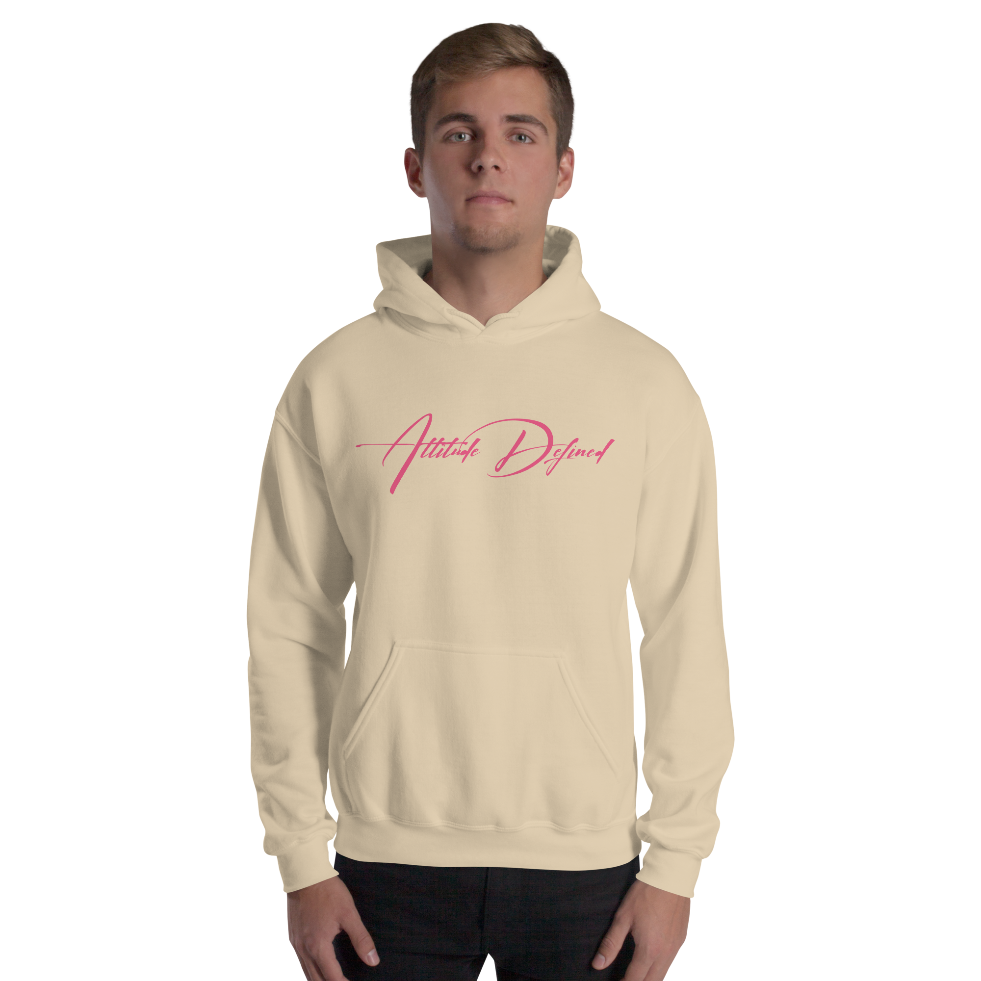 AD Unisex Signature Hoodie Pink Logo