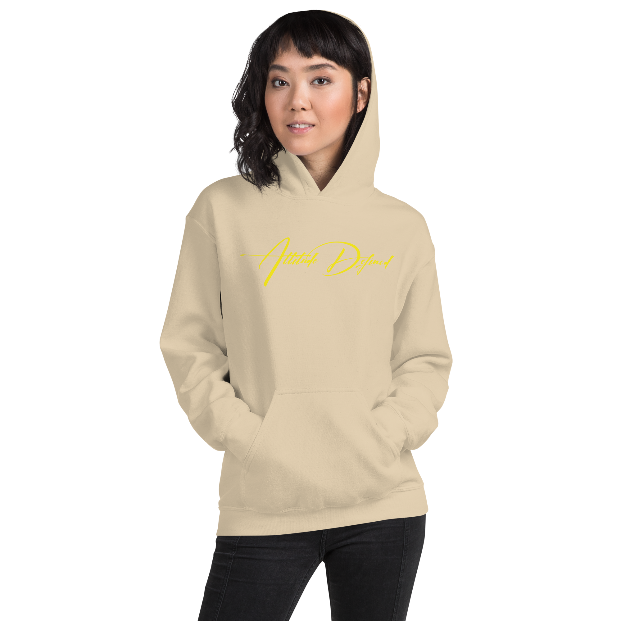 AD Unisex Signature Hoodie Yellow Logo