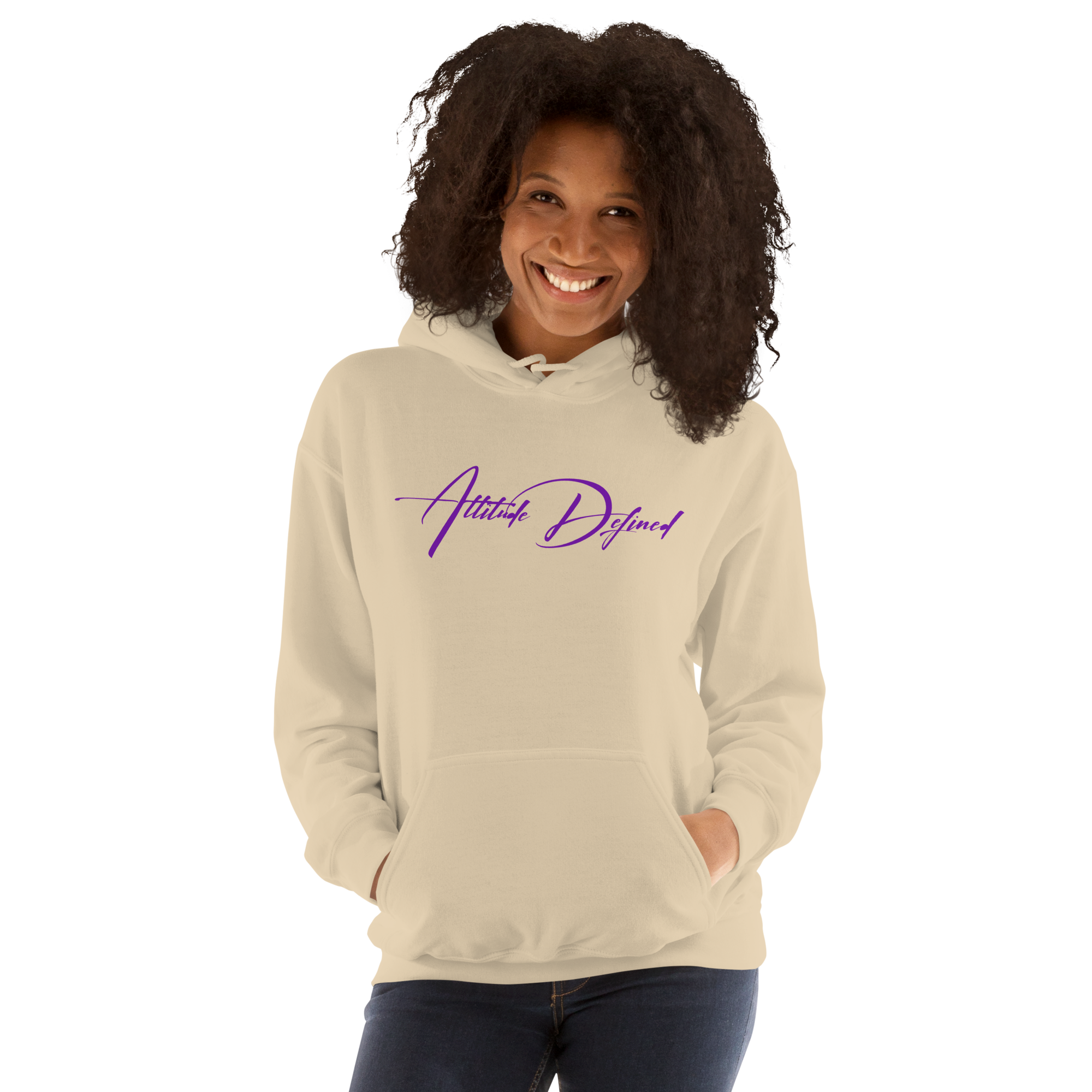 AD Unisex Signature Hoodie Purple Logo