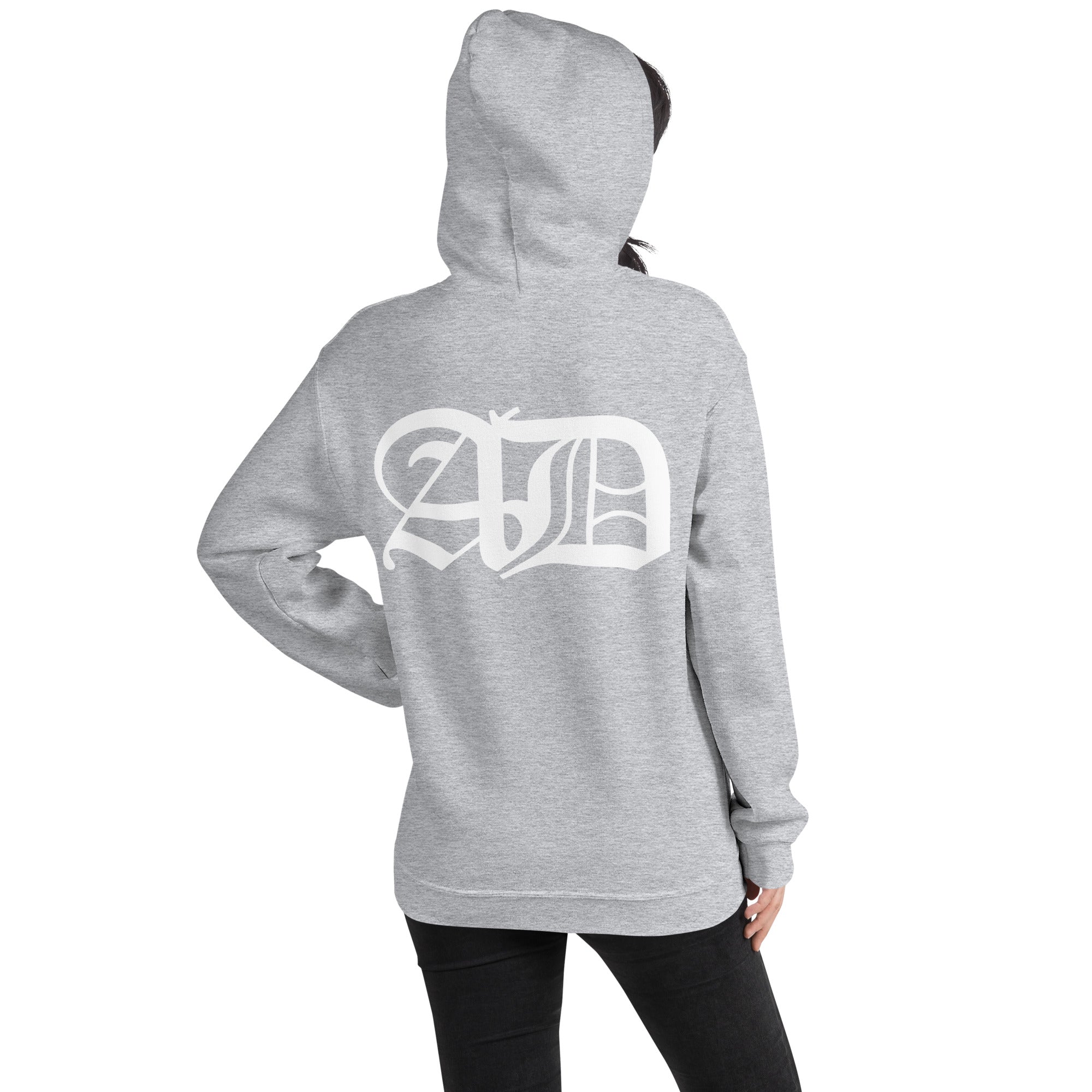 AD Womens Hoodie White Logo