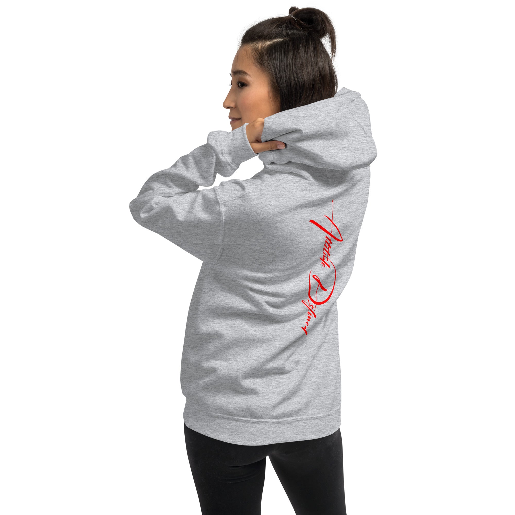 AD Unisex Signature Hoodie Red Logo