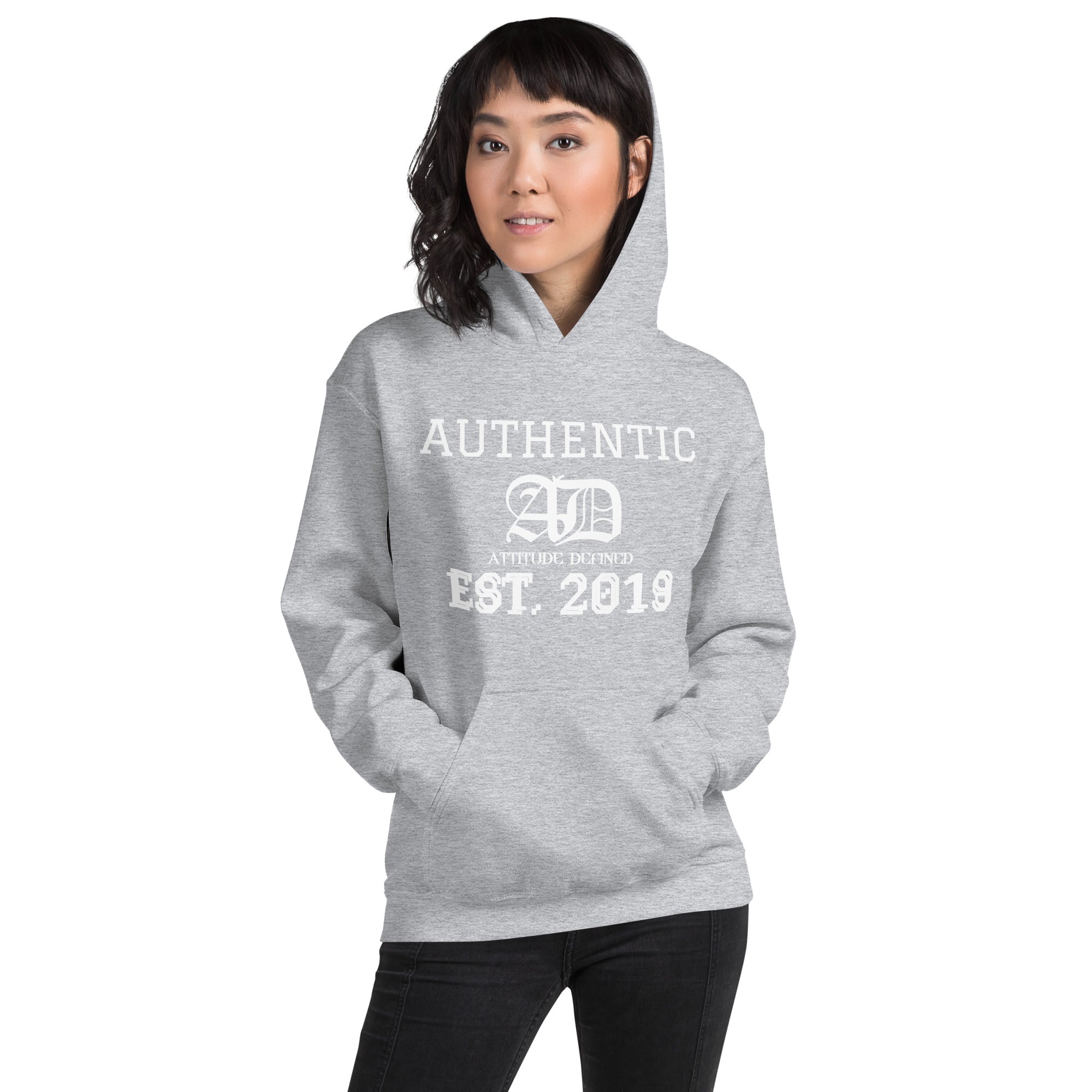 AD Womens Hoodie White Logo