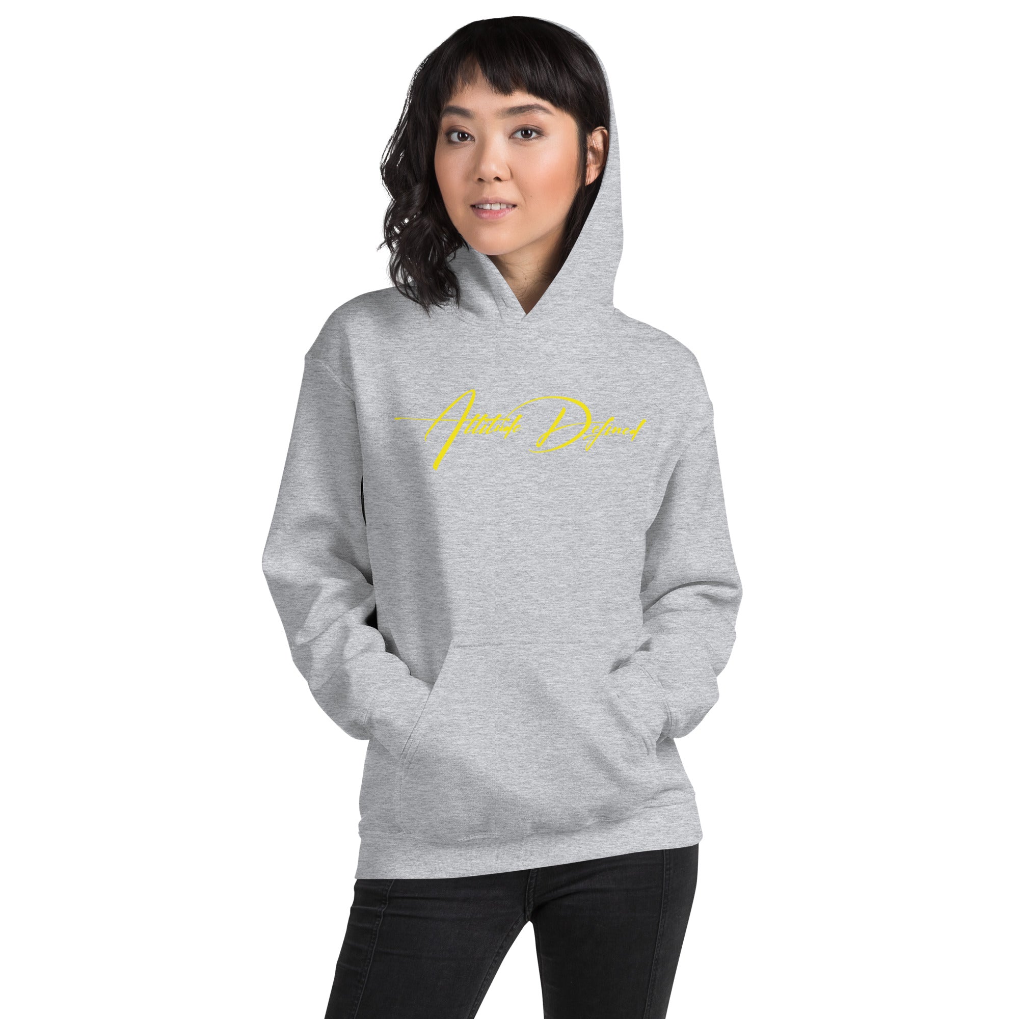 AD Unisex Signature Hoodie Yellow Logo