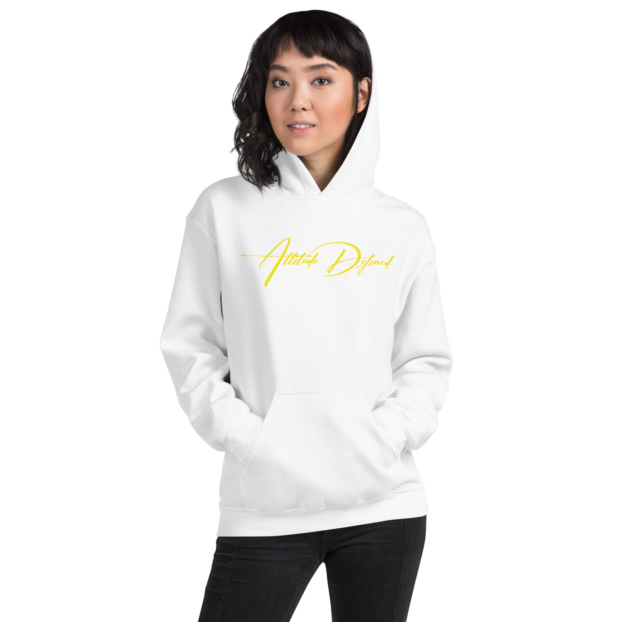 AD Unisex Signature Hoodie Yellow Logo