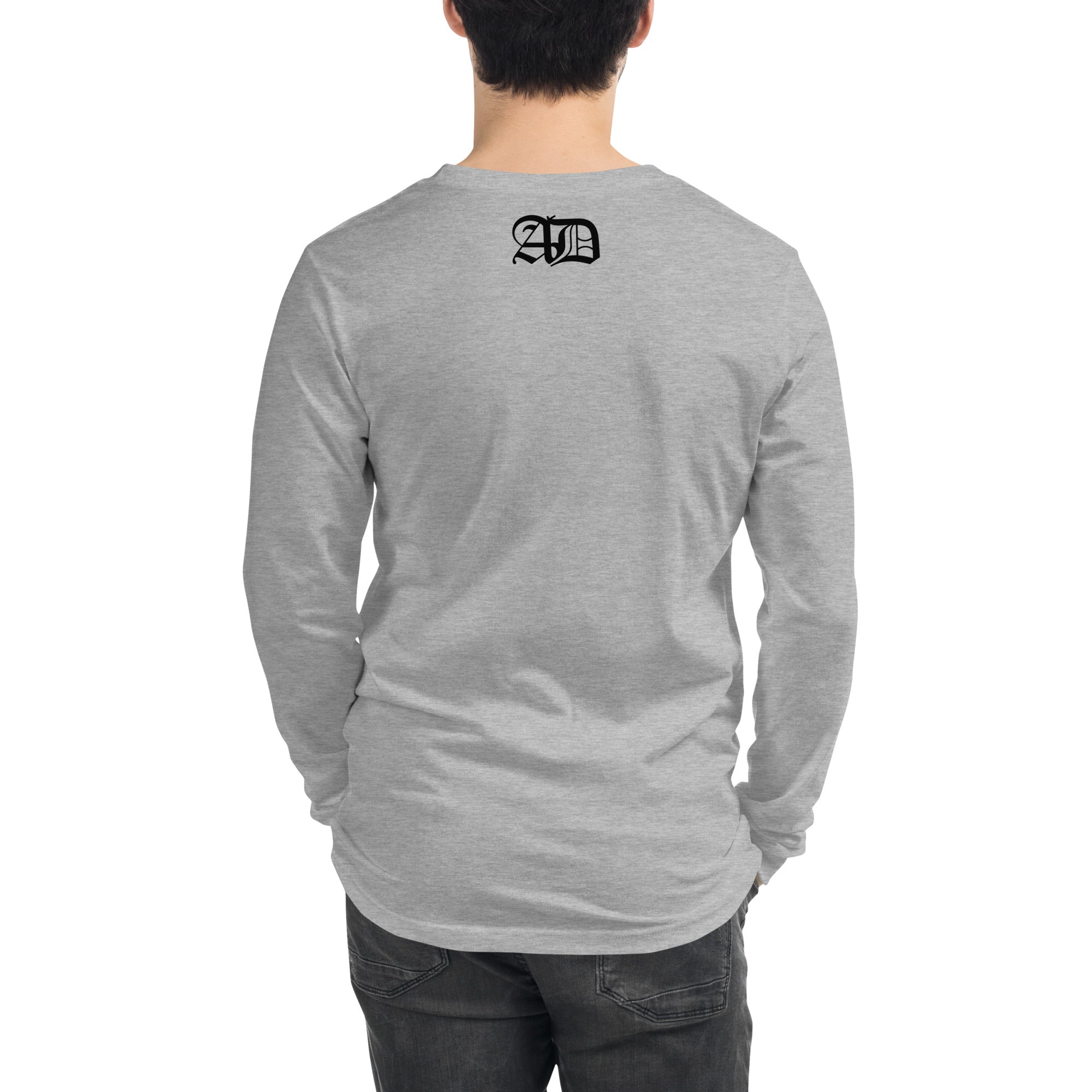 AD Mens Long Sleeve Shirt Black Logo