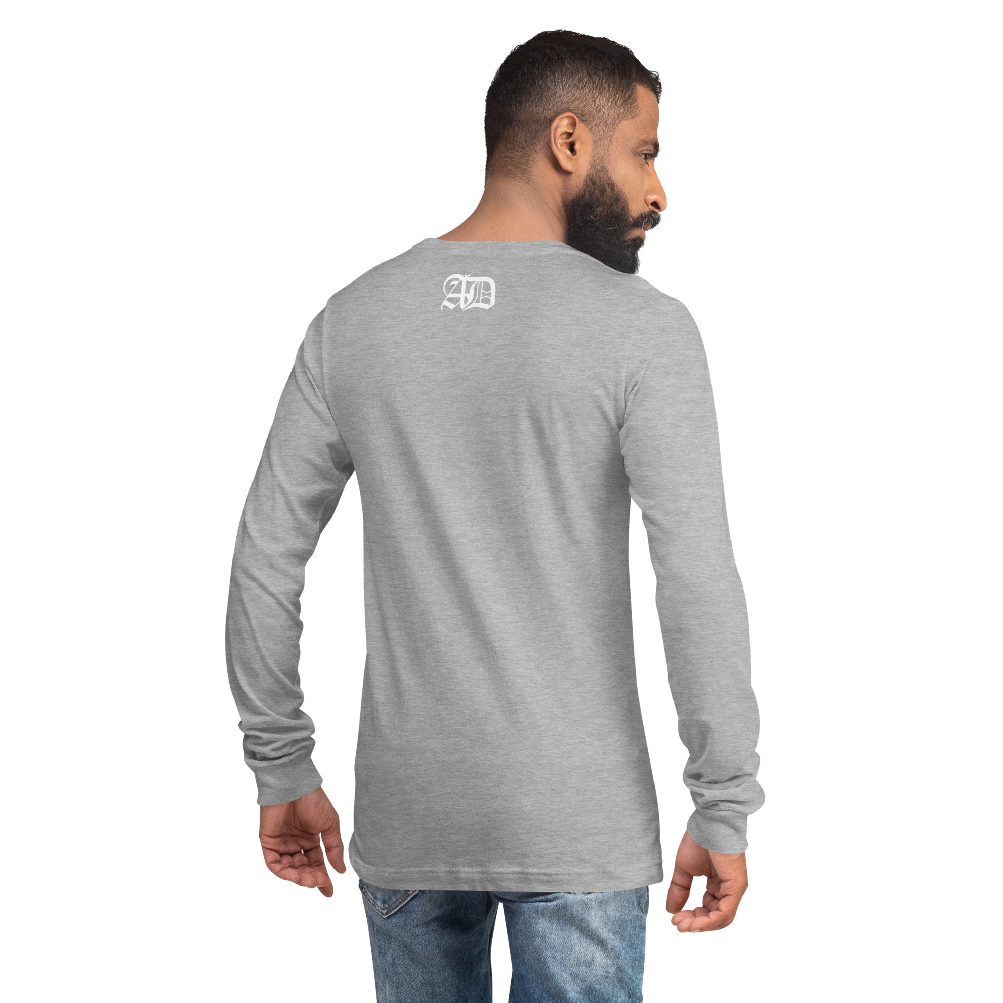 AD Mens Long Sleeve Shirt White Logo