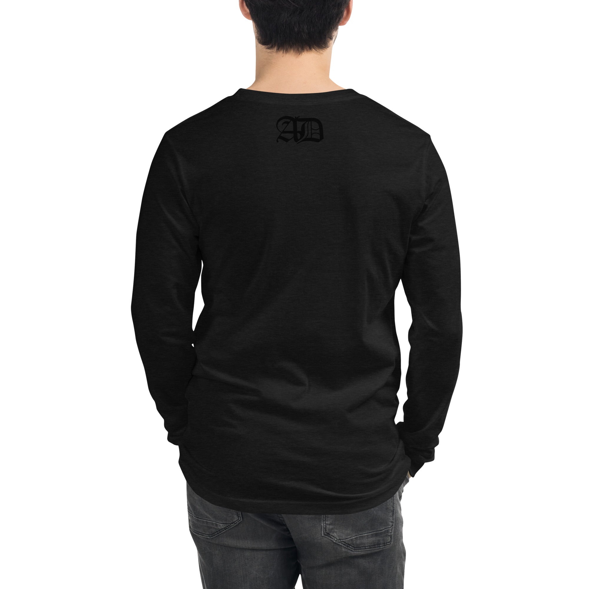 AD Mens Long Sleeve Shirt Black Logo