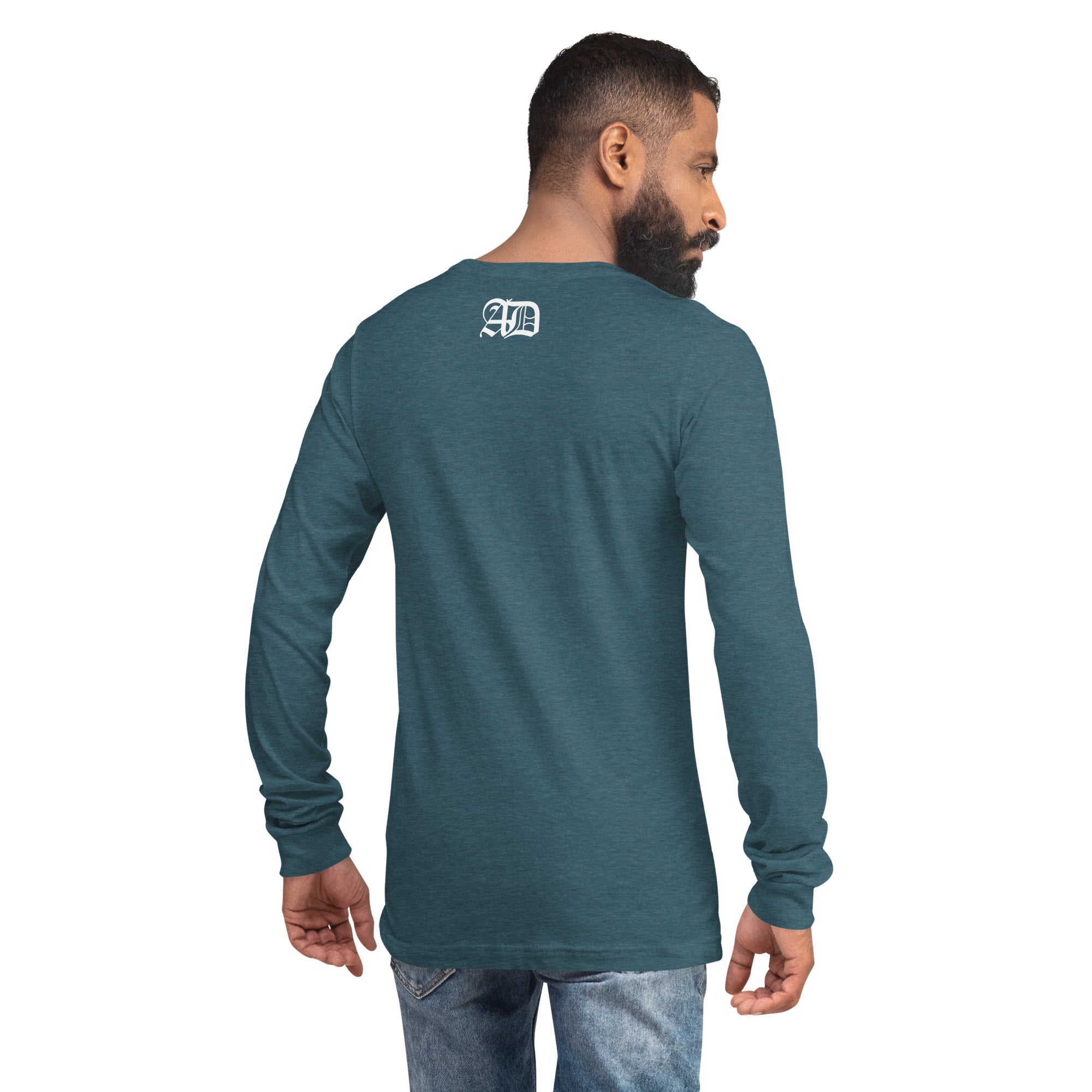 AD Mens Long Sleeve Shirt White Logo