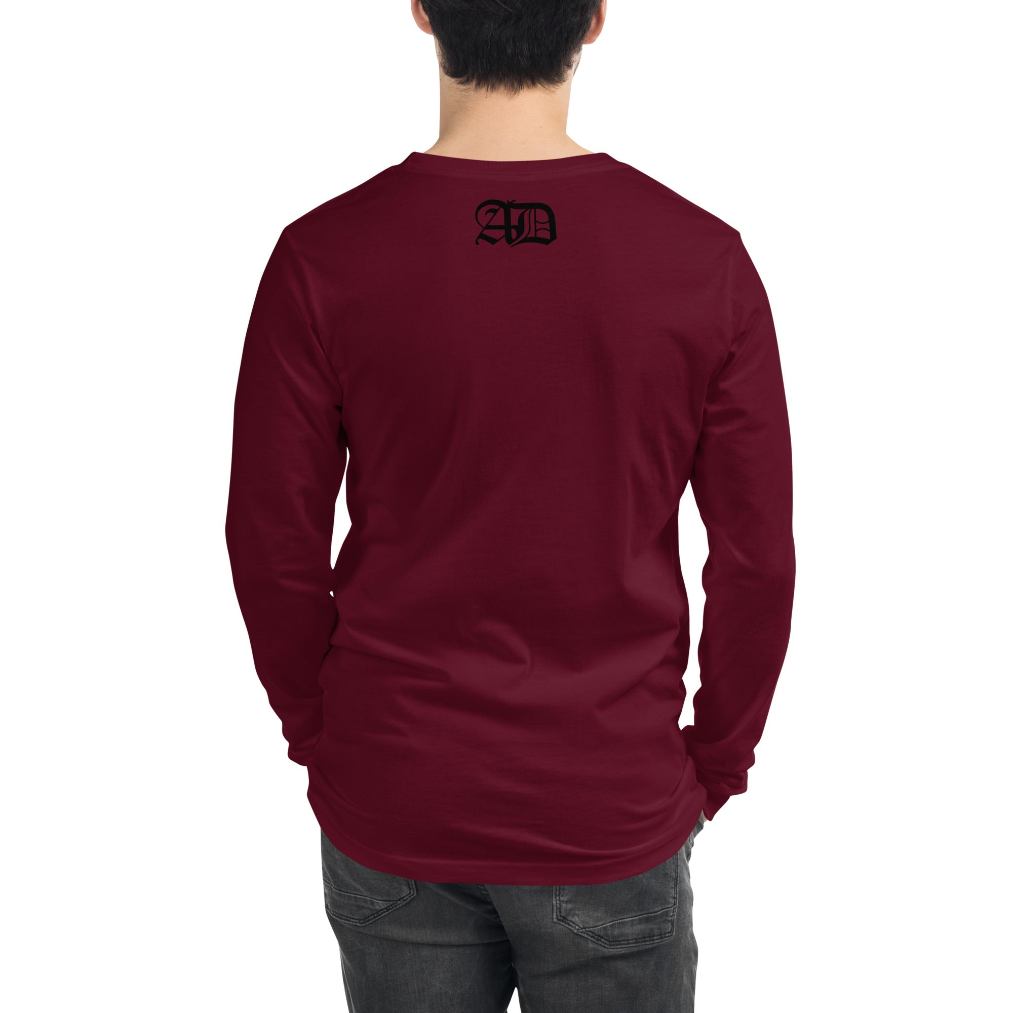 AD Mens Long Sleeve Shirt Black Logo