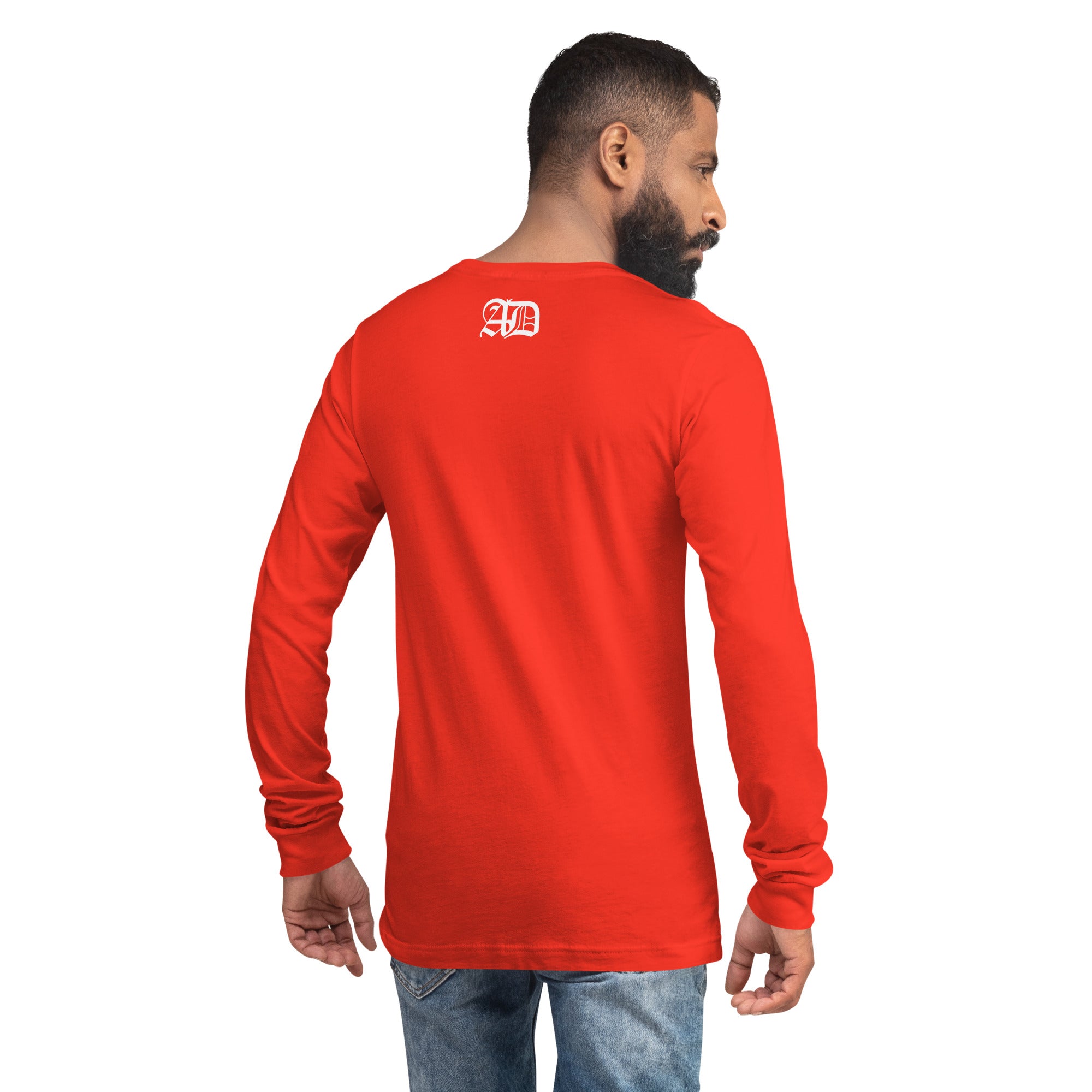 AD Mens Long Sleeve Shirt White Logo