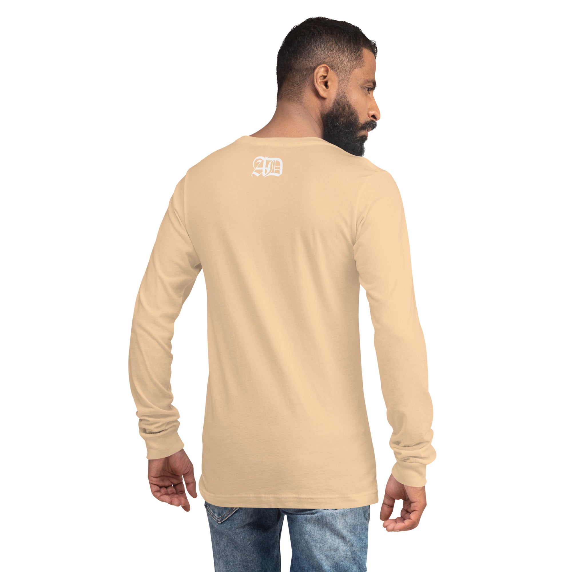 AD Mens Long Sleeve Shirt White Logo