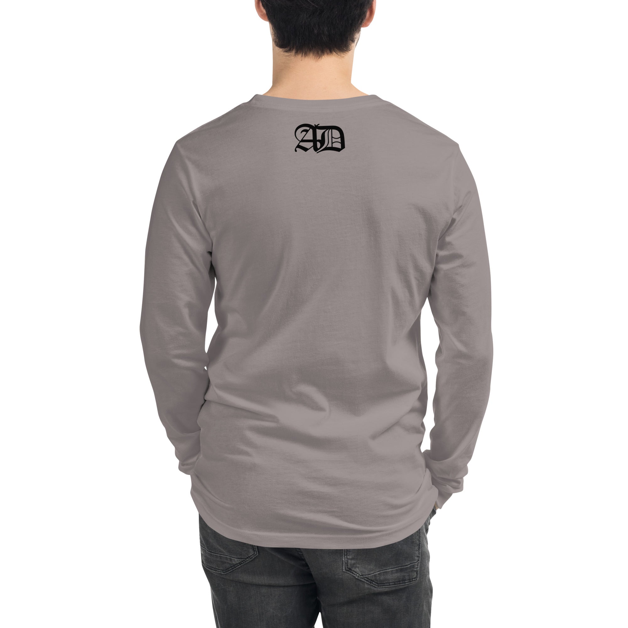 AD Mens Long Sleeve Shirt Black Logo