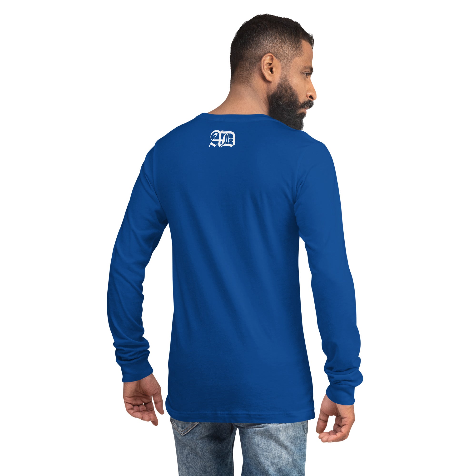 AD Mens Long Sleeve Shirt White Logo