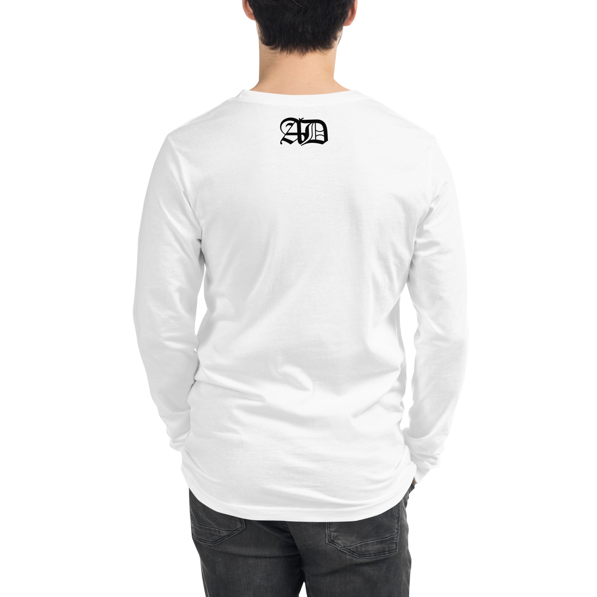 AD Mens Long Sleeve Shirt Black Logo