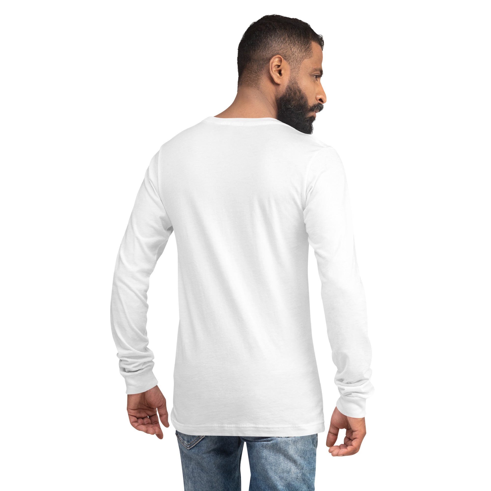 AD Mens Long Sleeve Shirt White Logo