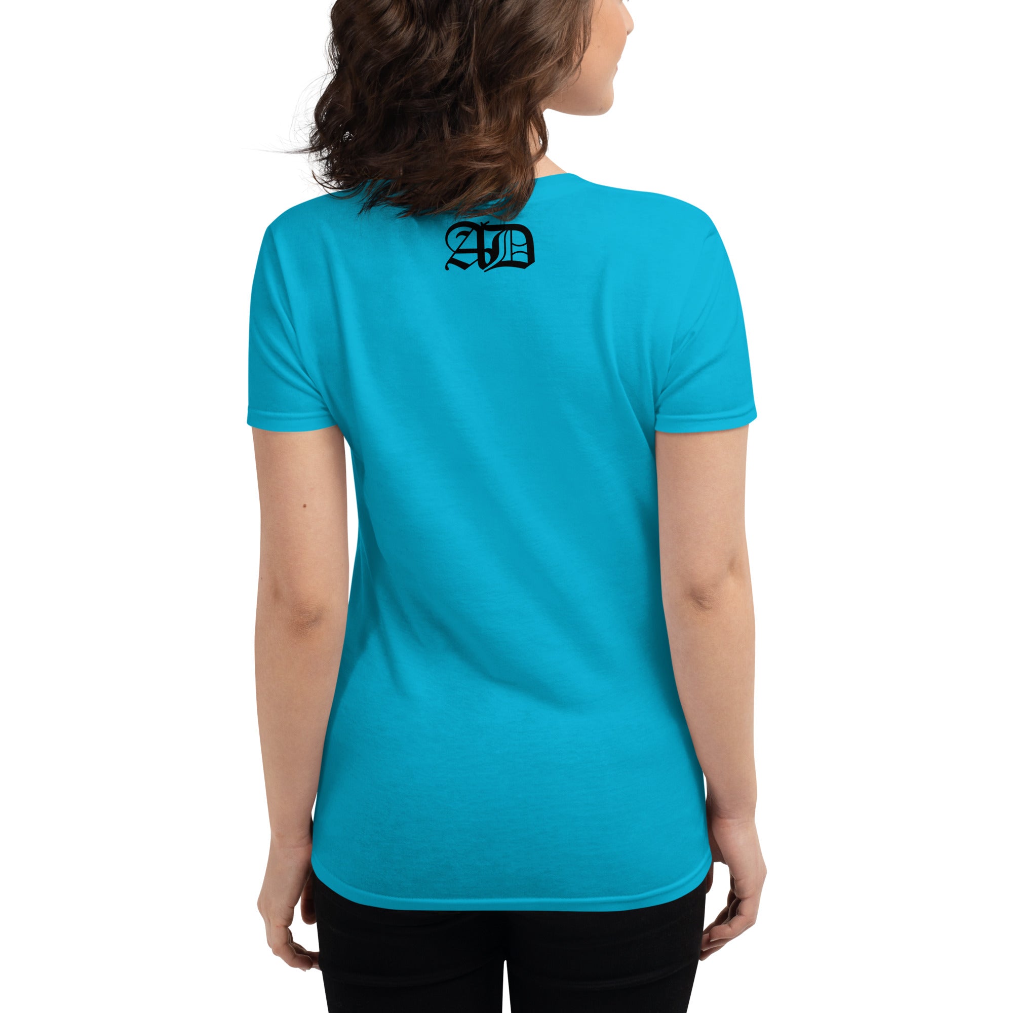 AD Womens Short Sleeve Black Logo