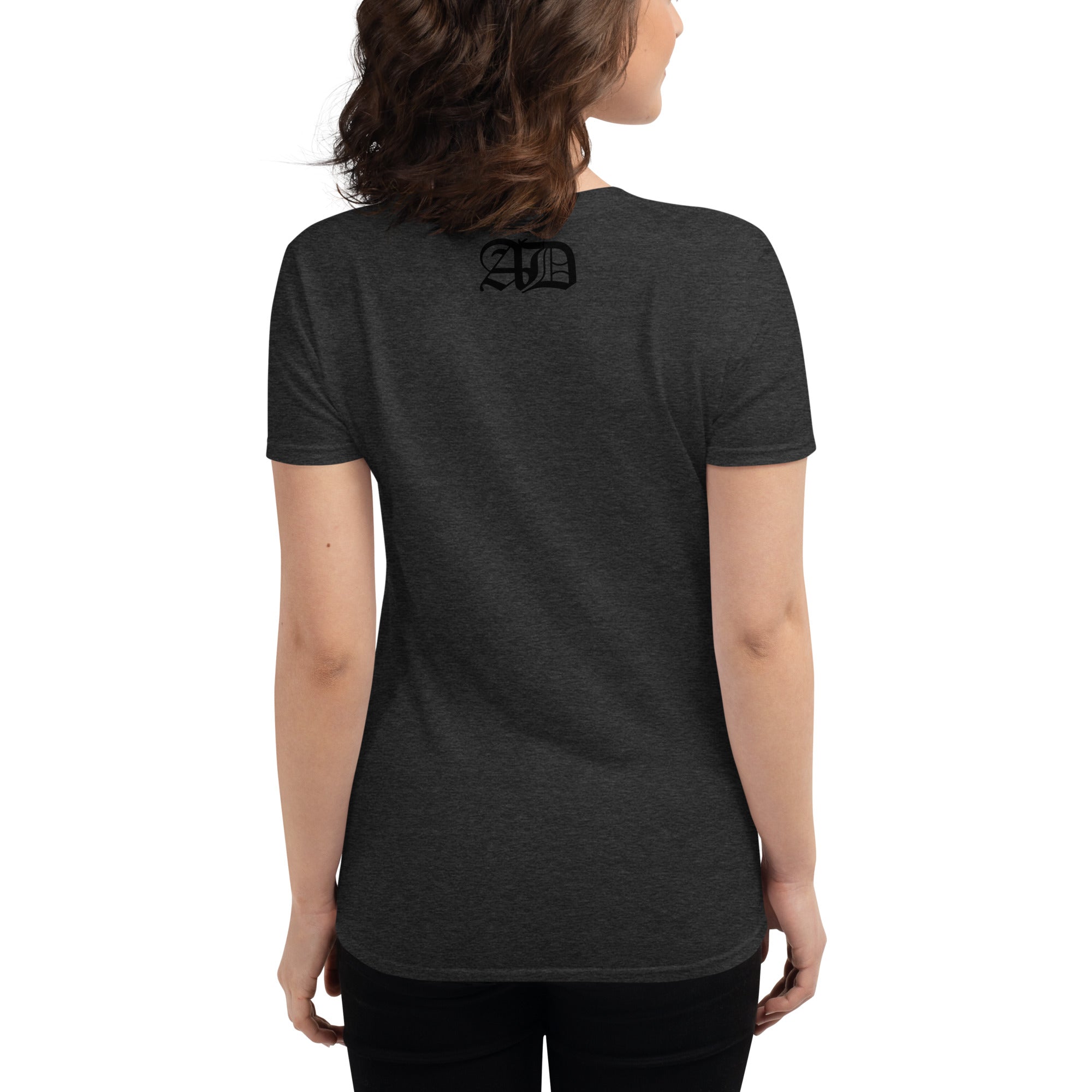 AD Womens Short Sleeve Black Logo