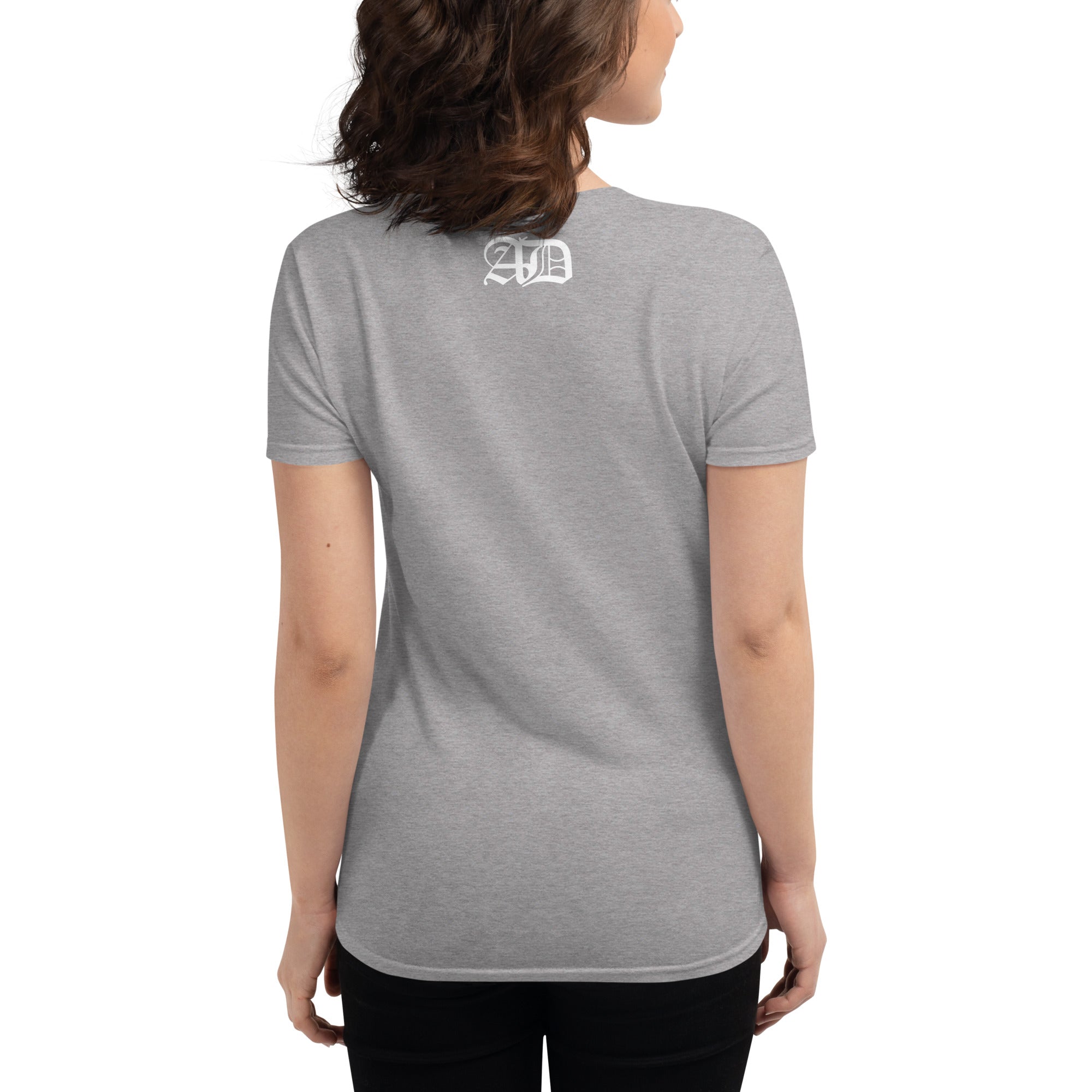 AD Womens Short Sleeve White Logo