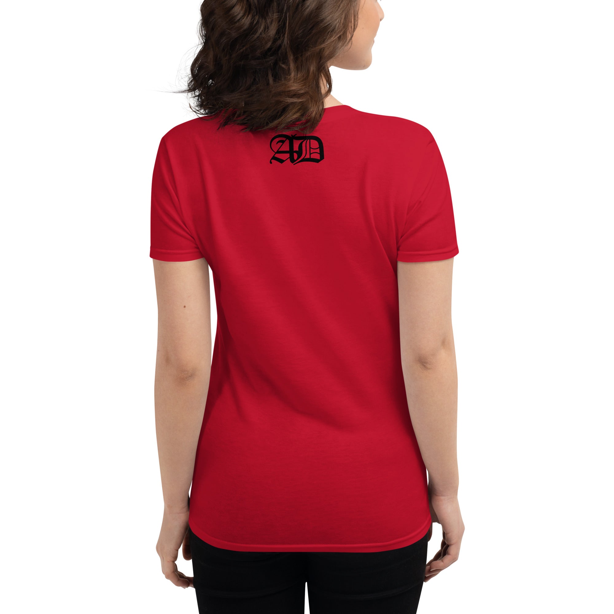 AD Womens Short Sleeve Black Logo