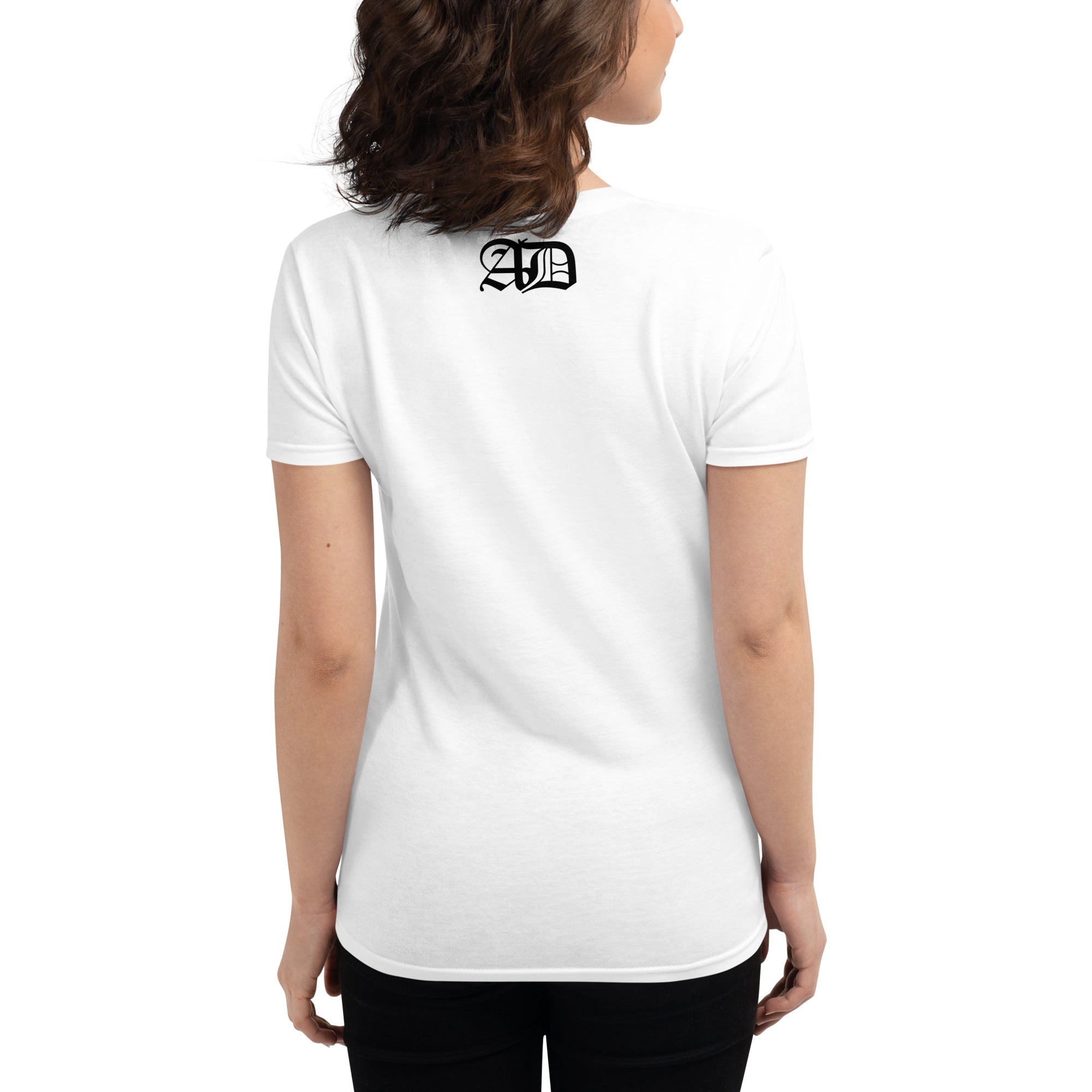 AD Womens Short Sleeve Black Logo