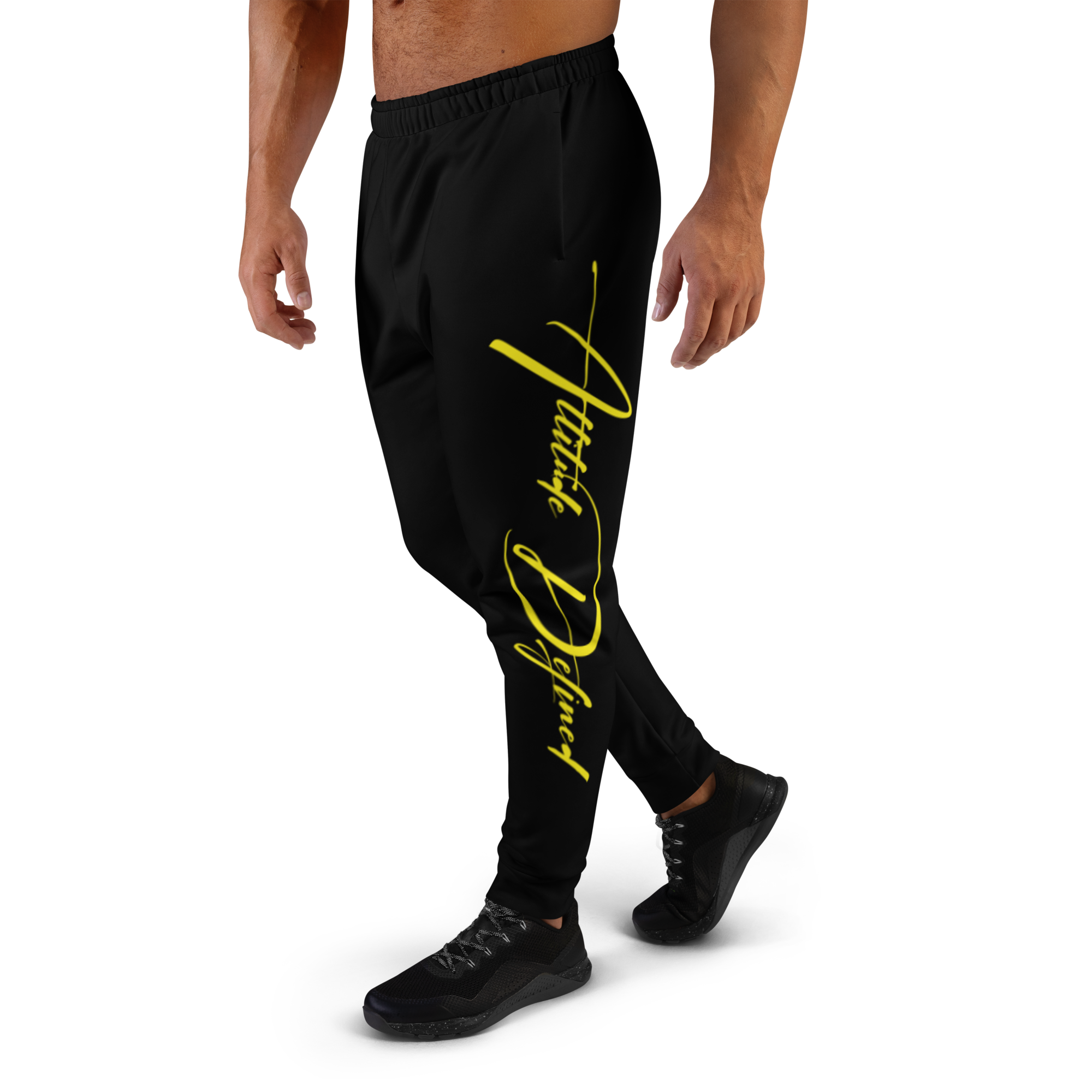 AD Mens Signature Joggers Yellow Logo