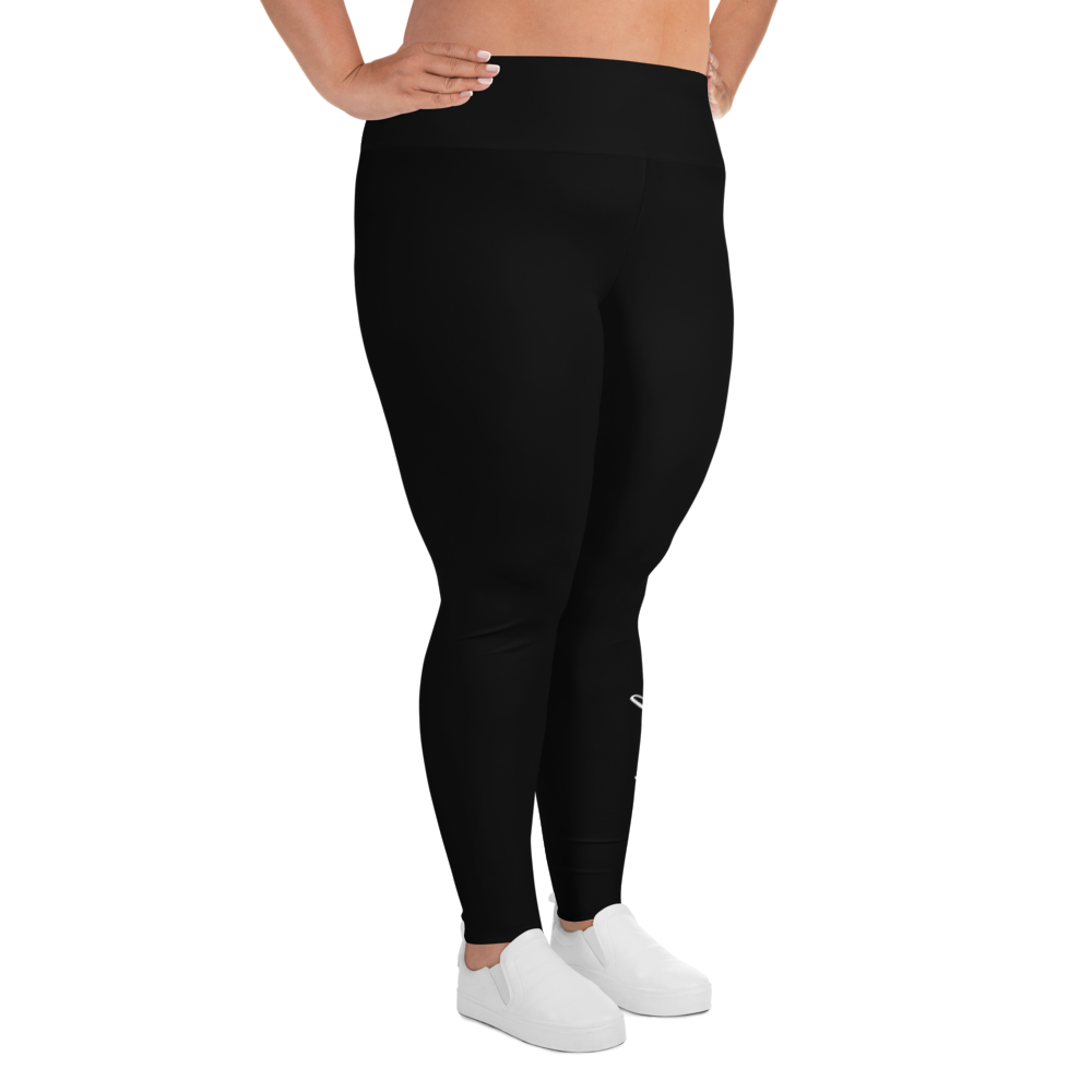 AD Plus Size Signature Leggings White Logo