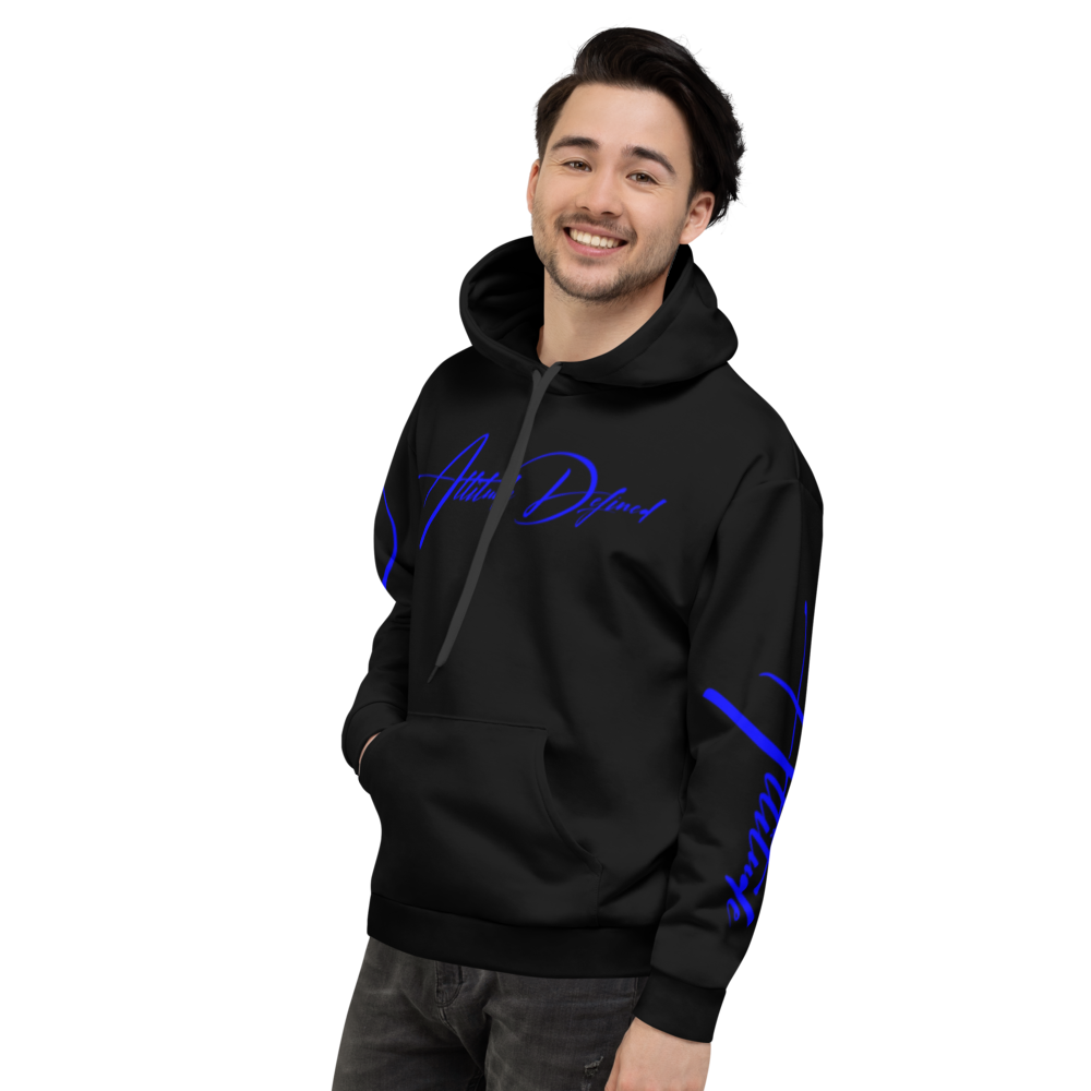 AD Mens Signature Hoodie Blue Logo