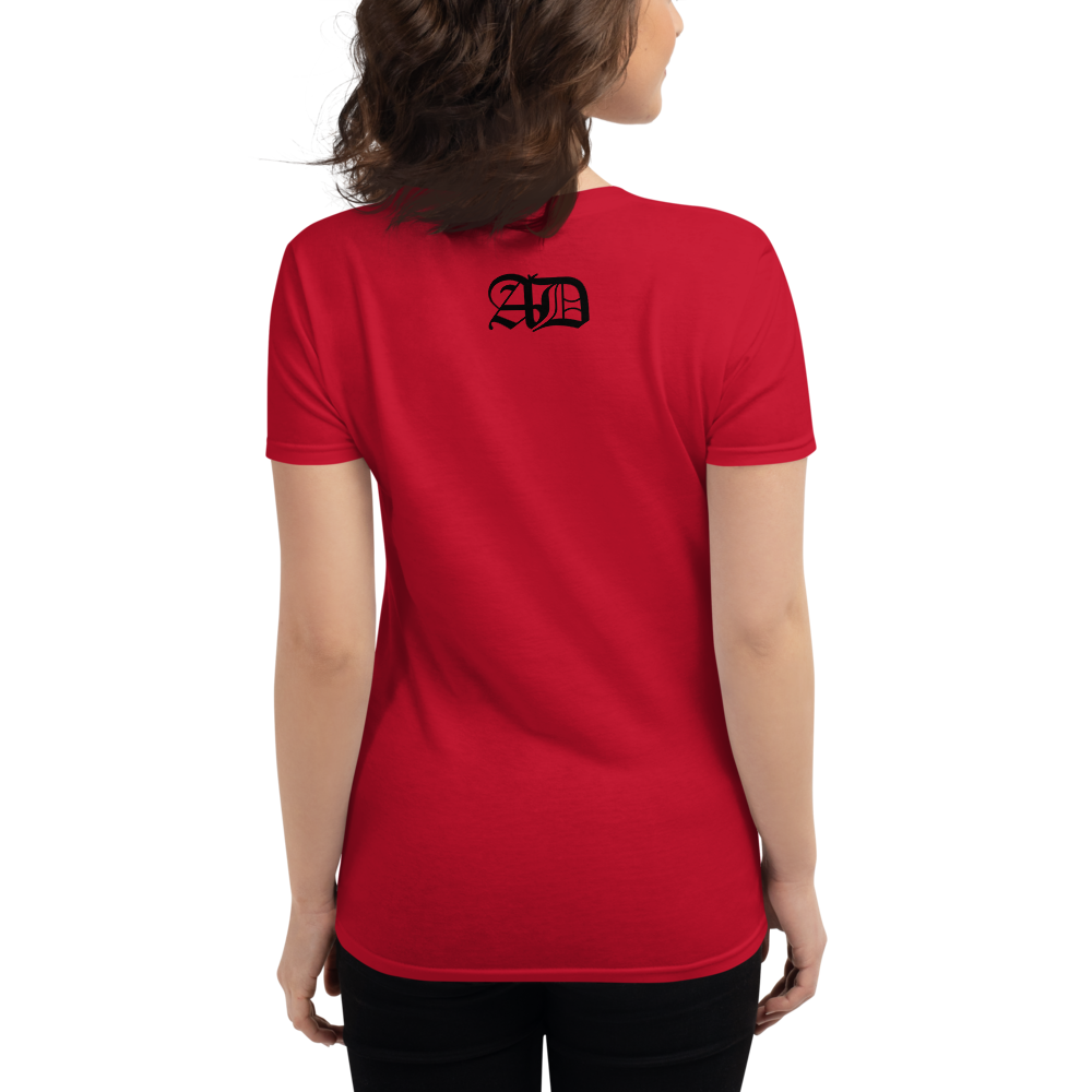 AD Womens Short Sleeve Black Logo