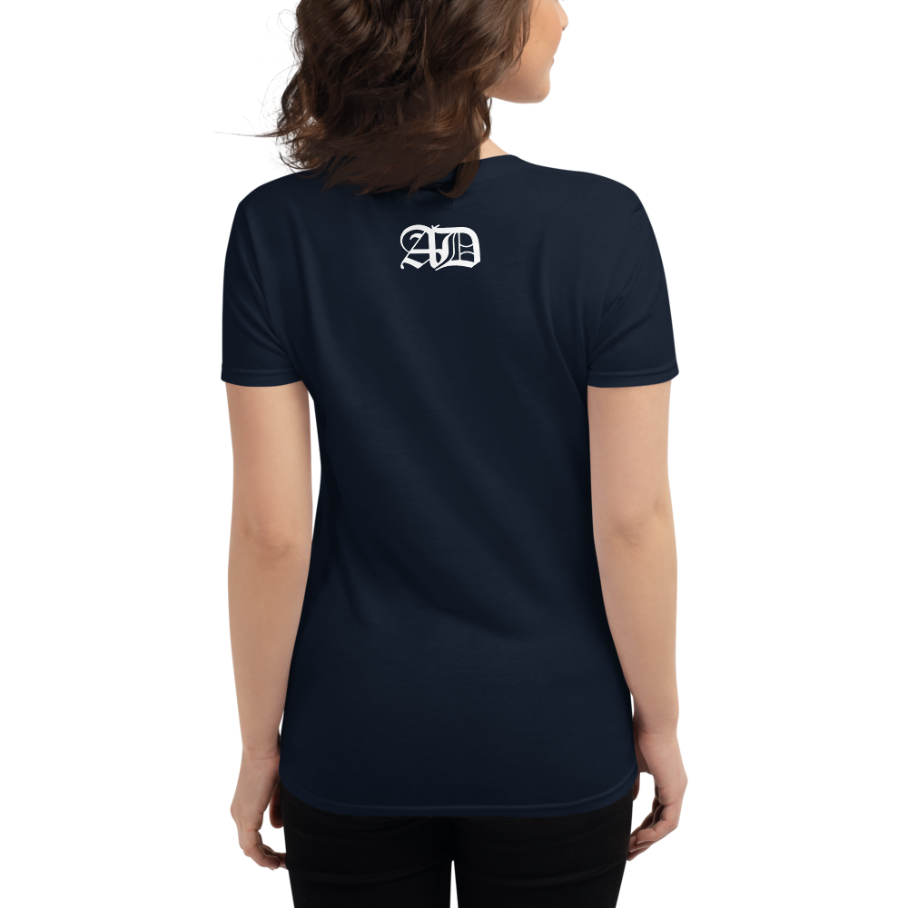 AD Womens Short Sleeve White Logo