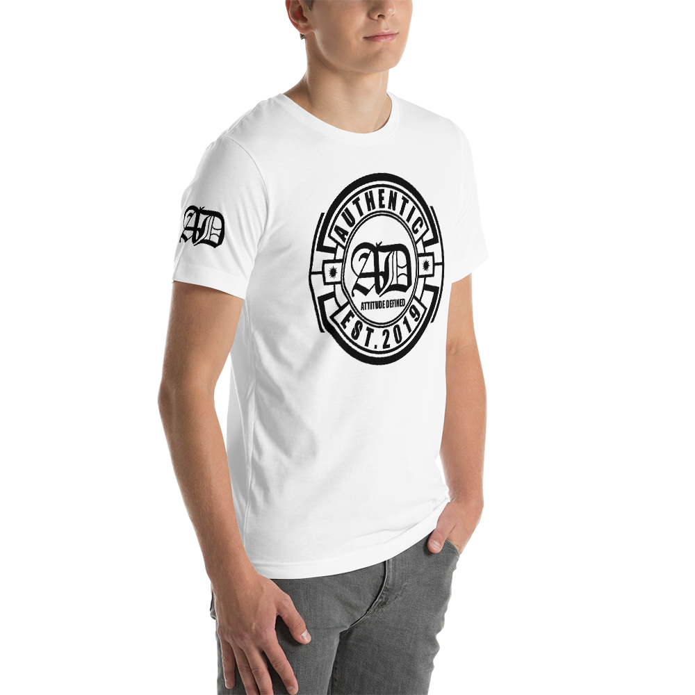 AD Mens Short Sleeve Black Logo